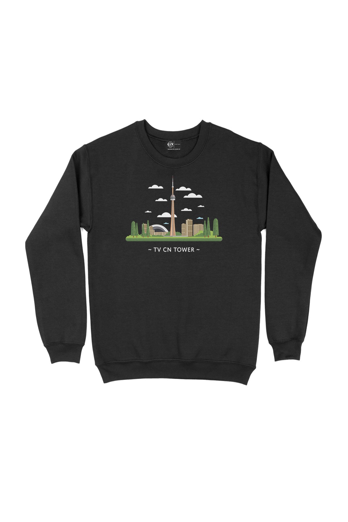 Kanada CN Kulesi Siyah Sweatshirt