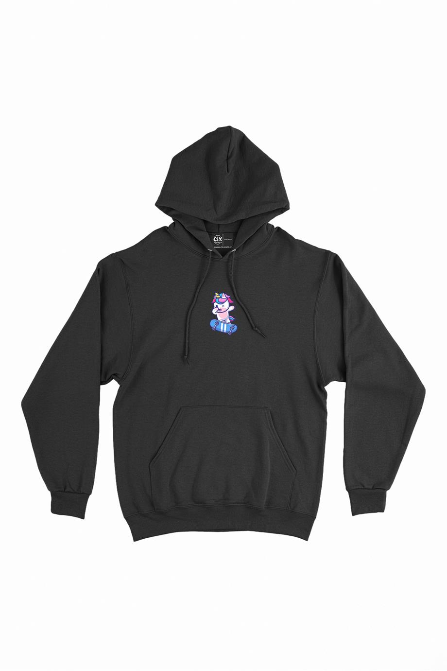 Kaykaylı Unicorn Minimal Kapşonlu Sweatshirt Hoodie Kaykaylı Unicorn Minimal Kapşonlu Sweatshirt Hoodie - Ücretsiz Kargo