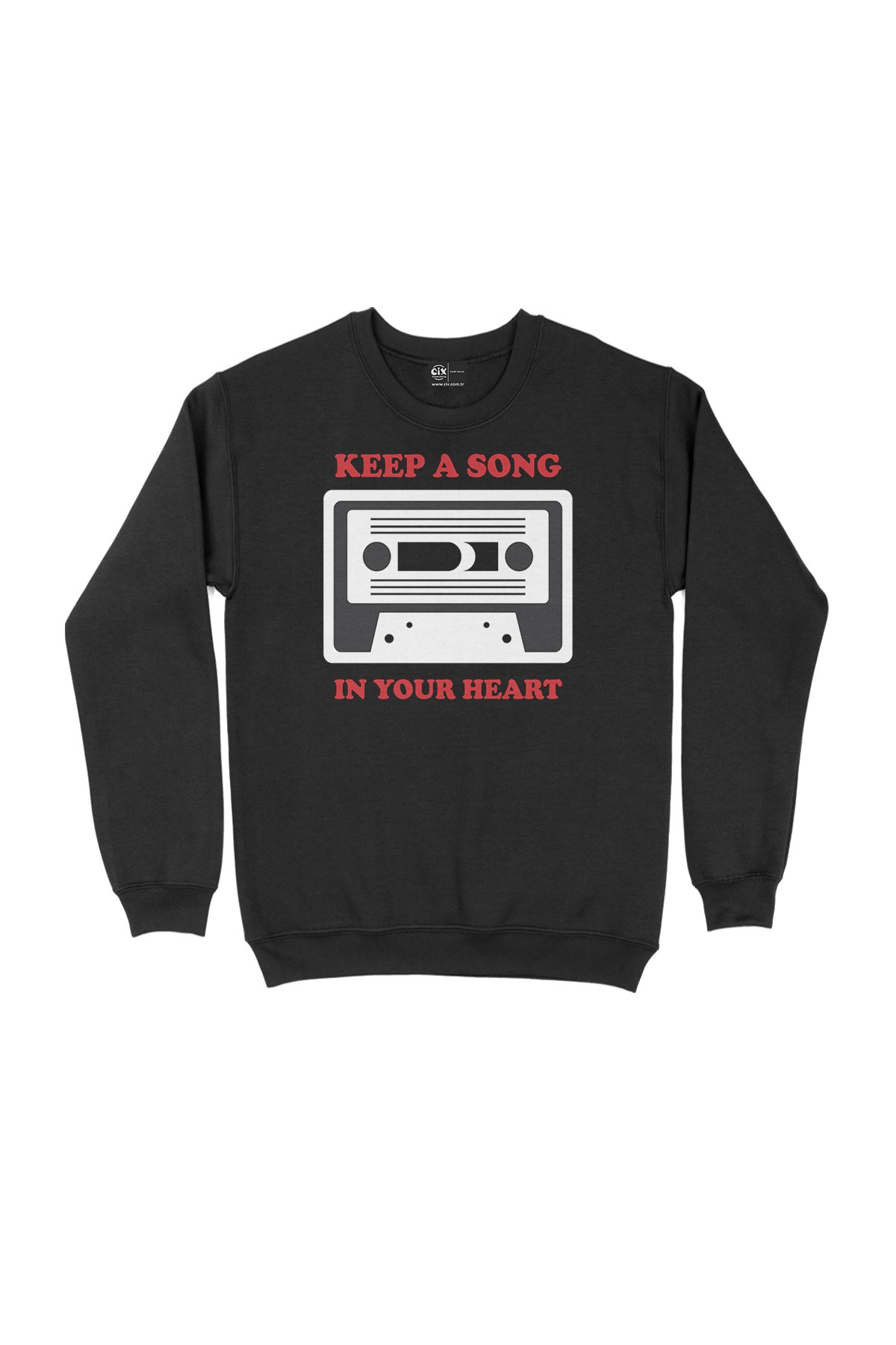 Keep A Song In Your Heart Siyah Sweatshirt