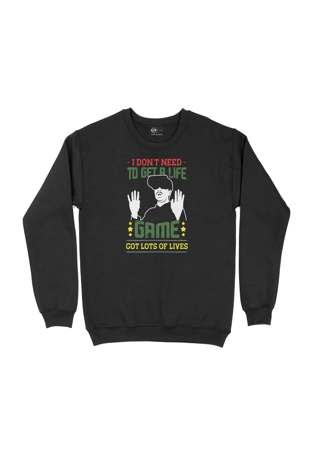 Kırmızı Dont Need Life Siyah Sweatshirt