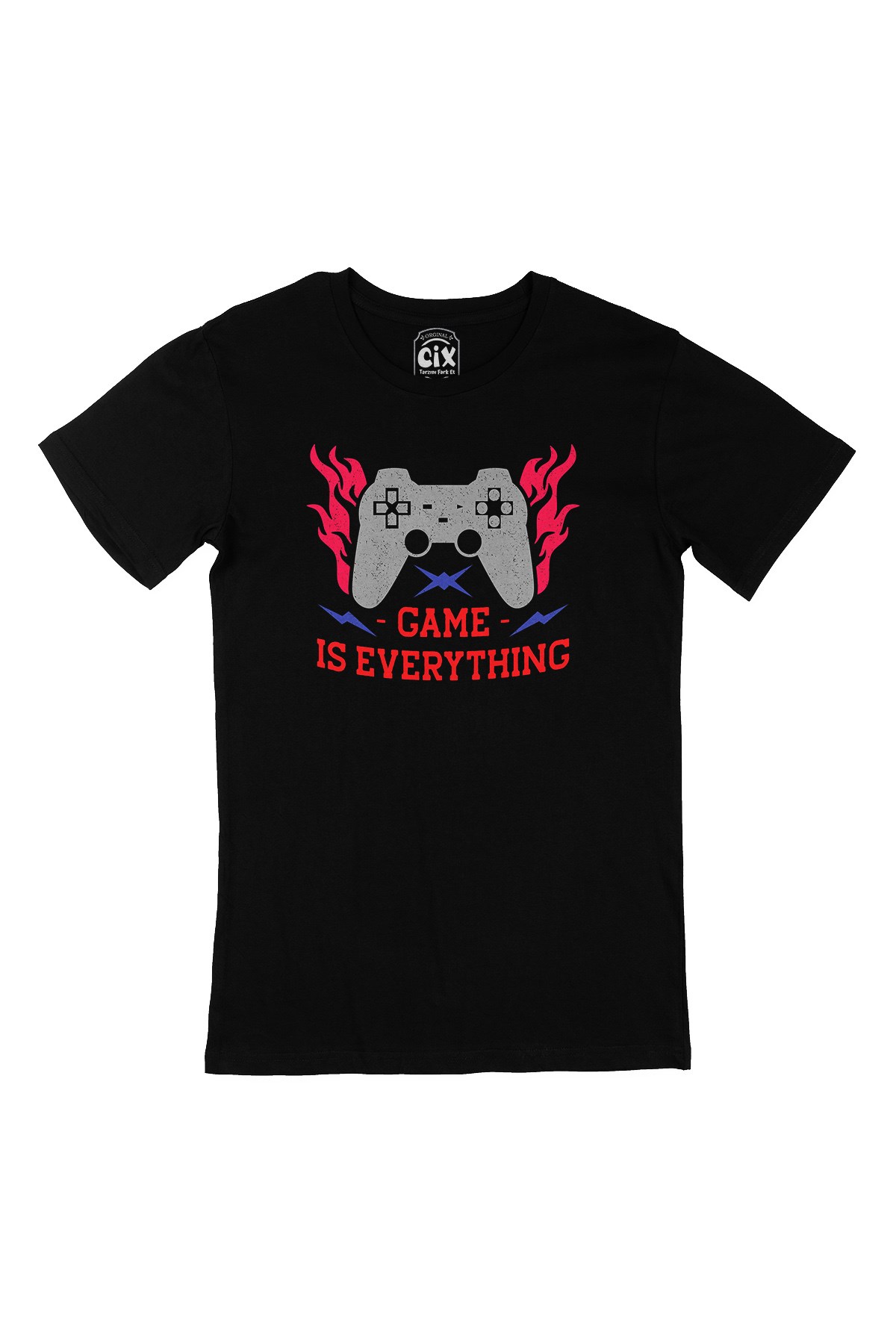 Kırmızı Game is Everything Siyah Tişört