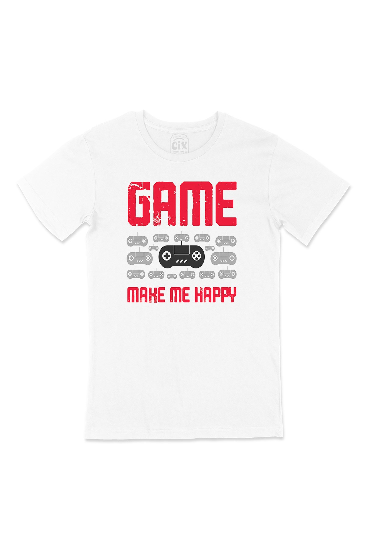 Kırmızı Game Make Me Happy Tişört