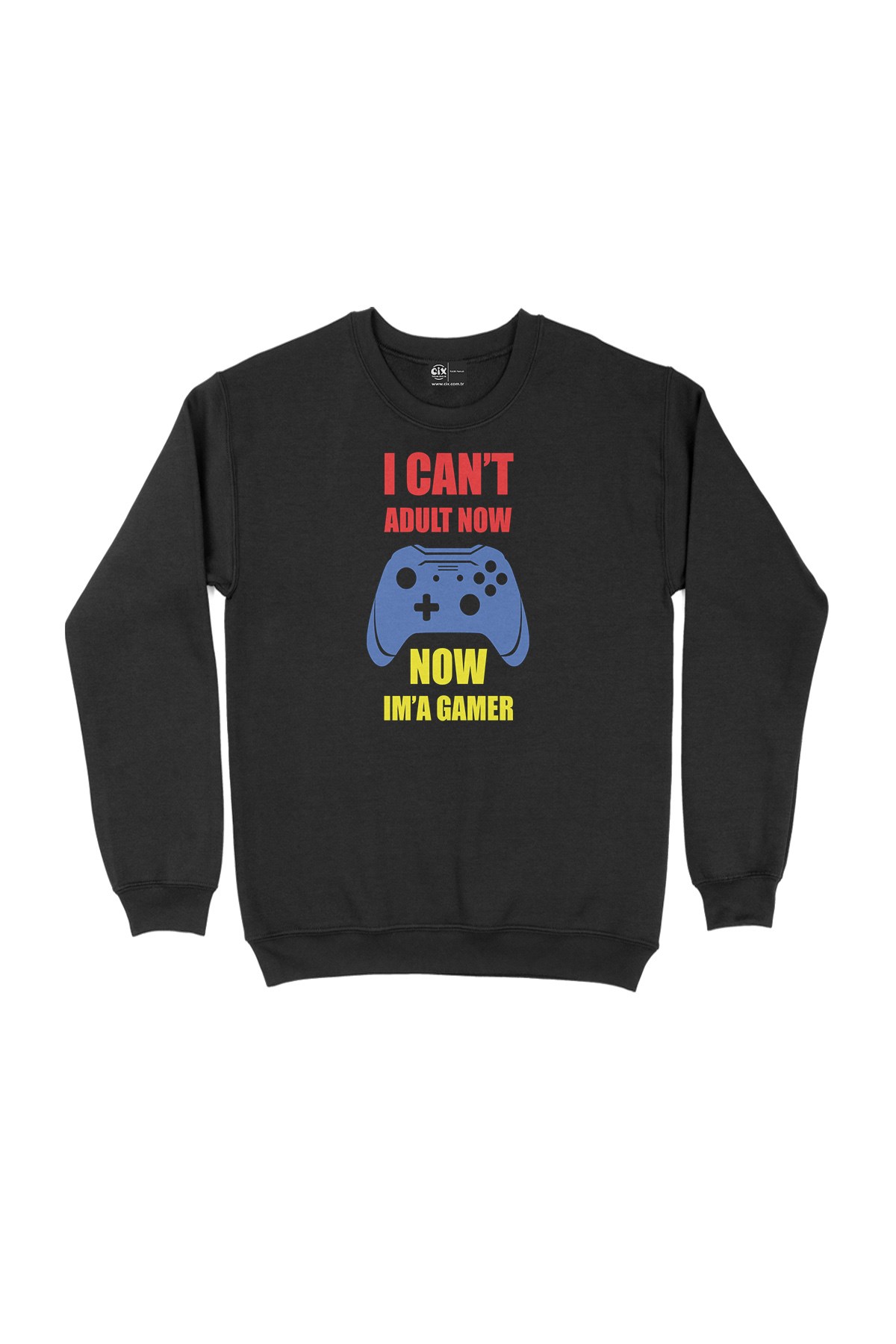 Kırmızı Now I Am A Gamer Siyah Sweatshirt