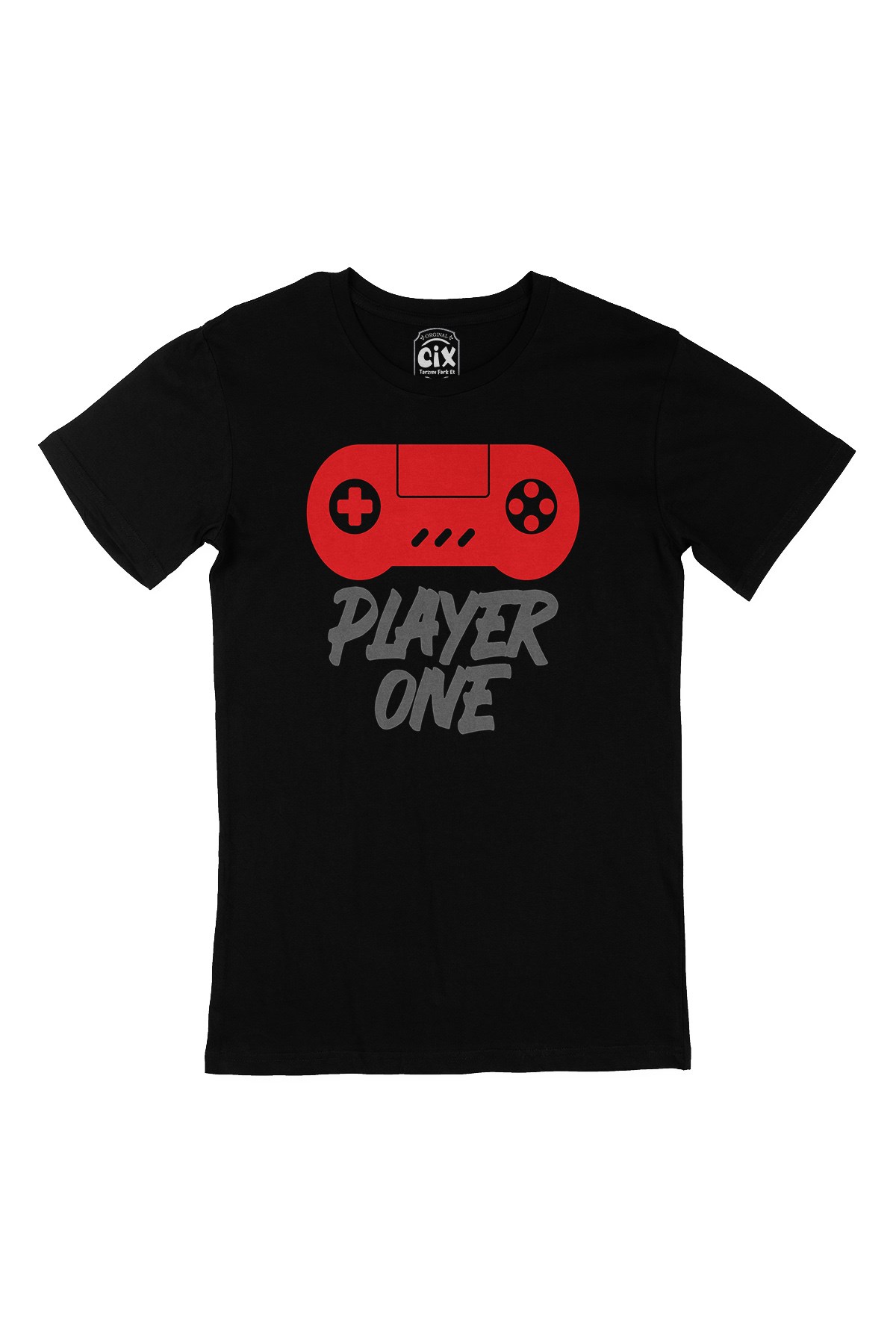 Kırmızı Player One  Siyah Tişört