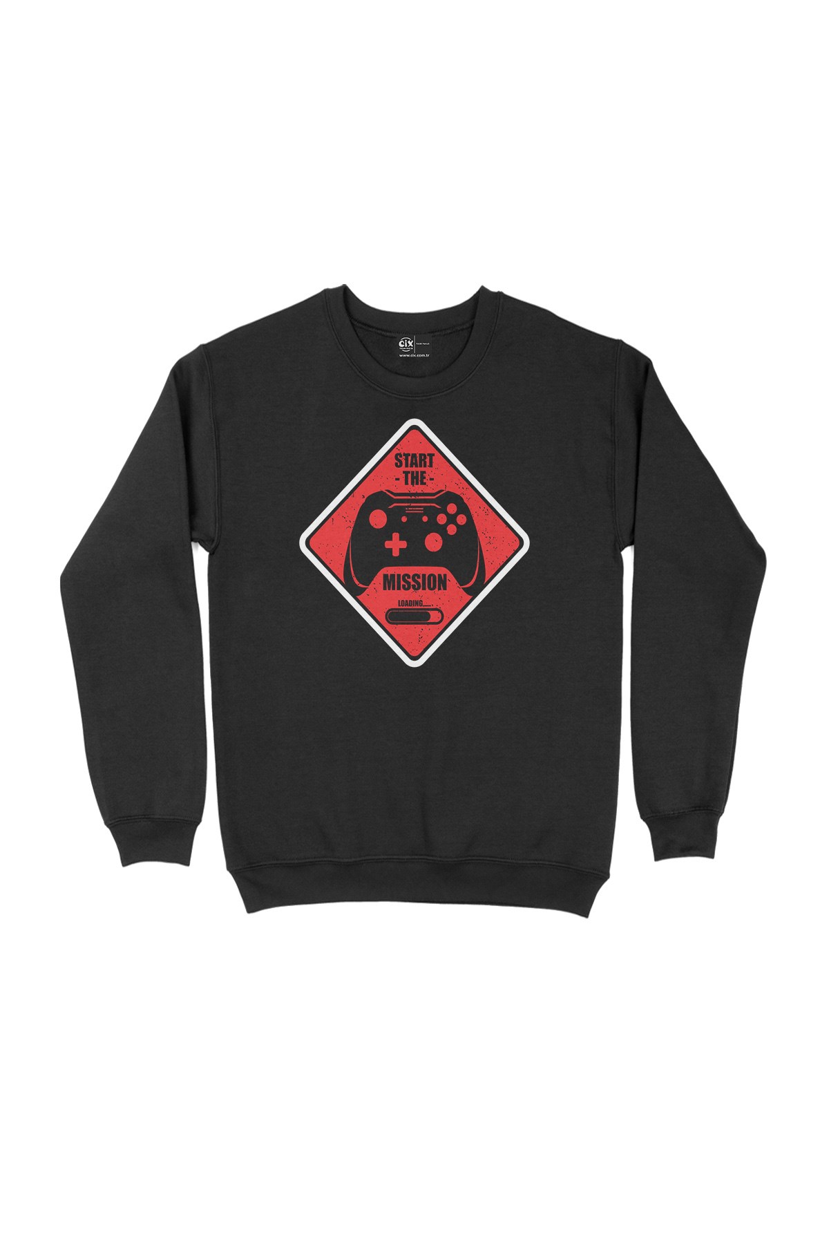 Kırmızı Start The Mission Siyah Sweatshirt