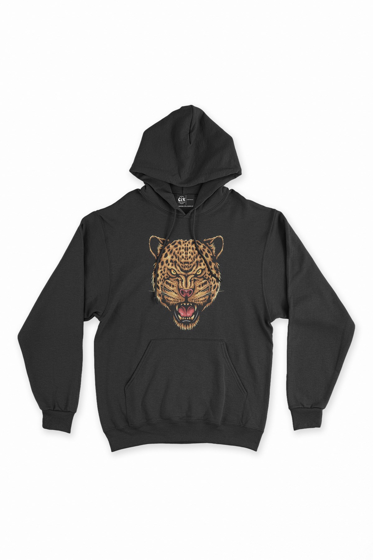 Kızgın Kaplan Siyah Kapşonlu Sweatshirt Hoodie