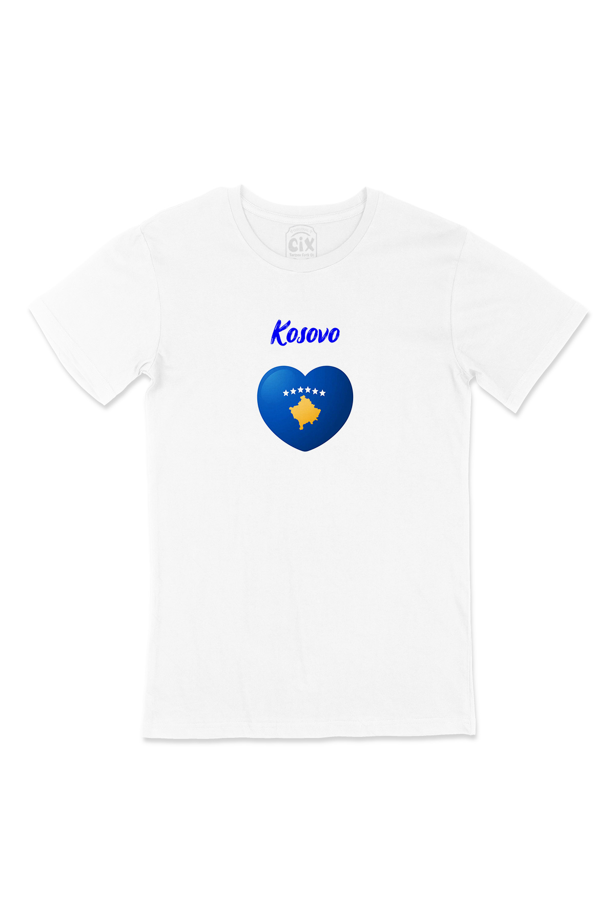Kosova Bayraklı Kalpli Tişört