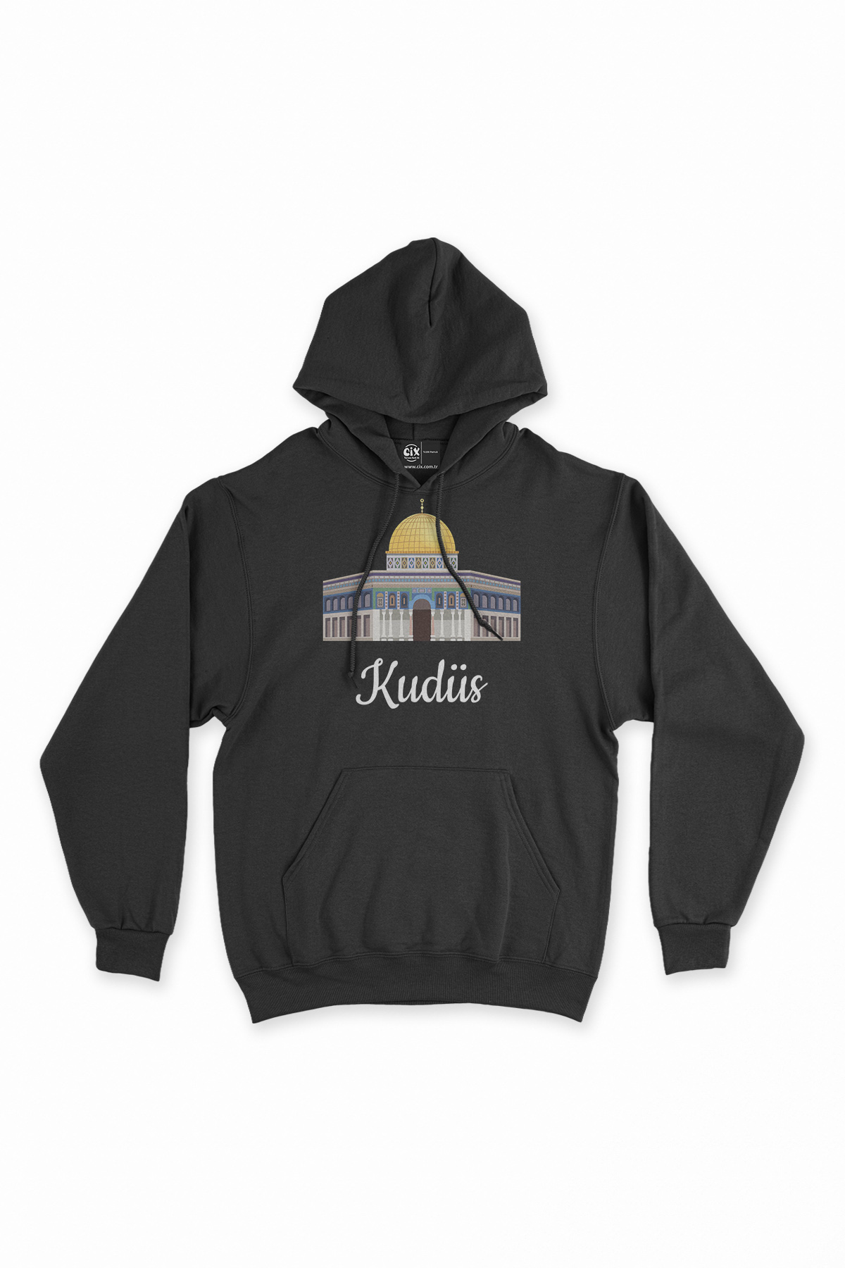 Kudüs Siyah Sweatshirt Hoodie