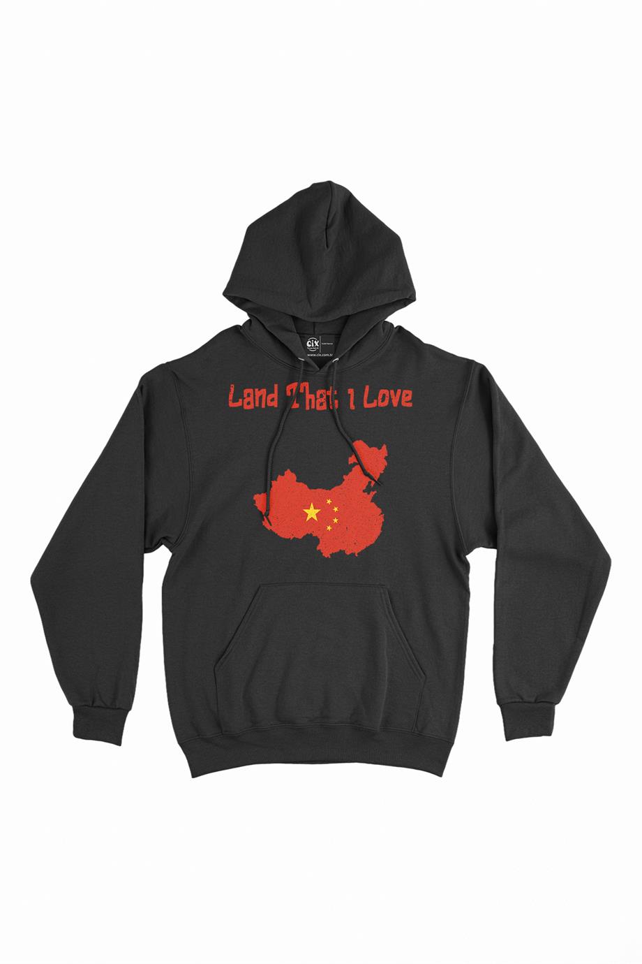 Land That I Love Çin Kapşonlu Sweatshirt Hoodie Land That I Love Çin Kapşonlu Sweatshirt Hoodie - Ücretsiz Kargo