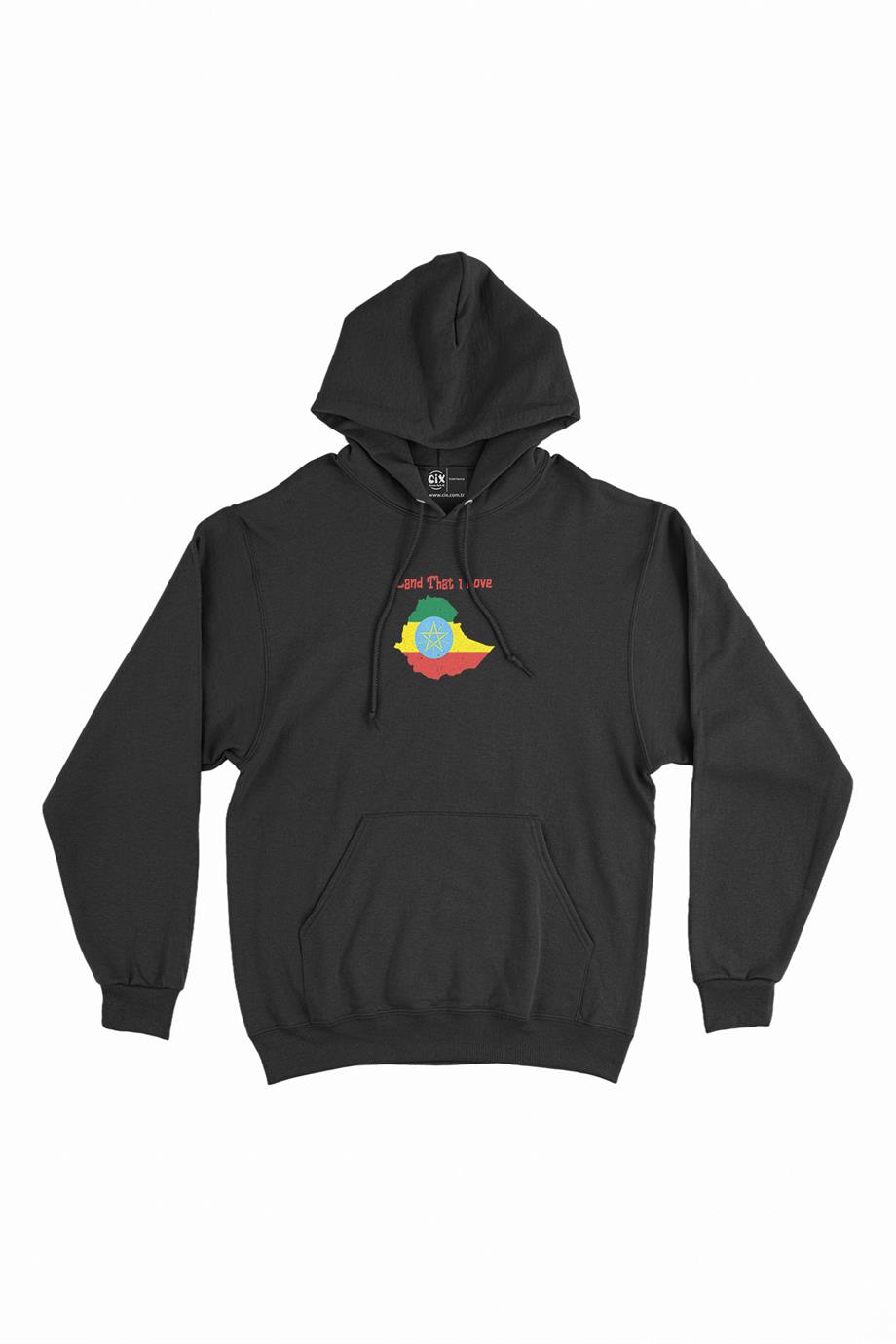 Land That I Love Etiyopya Minimal Kapşonlu Sweatshirt Hoodie Land That I Love Etiyopya Minimal Kapşonlu Sweatshirt Hoodie - Ücretsiz Kargo