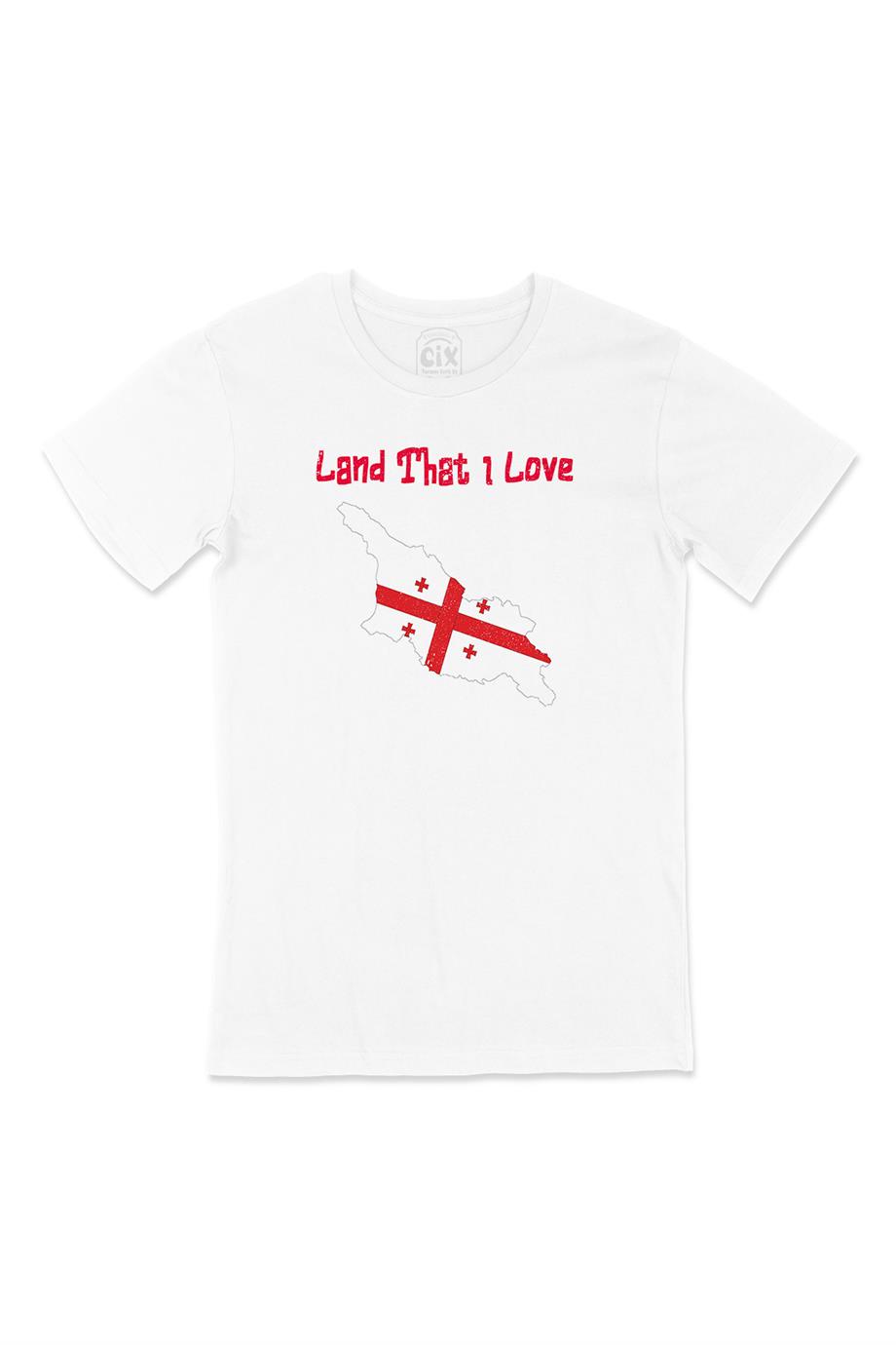 Land That I Love Gürcistan Beyaz Tişört