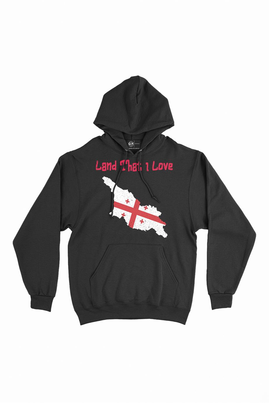 Land That I Love Gürcistan Kapşonlu Sweatshirt Hoodie Land That I Love Gürcistan Kapşonlu Sweatshirt Hoodie - Ücretsiz Kargo