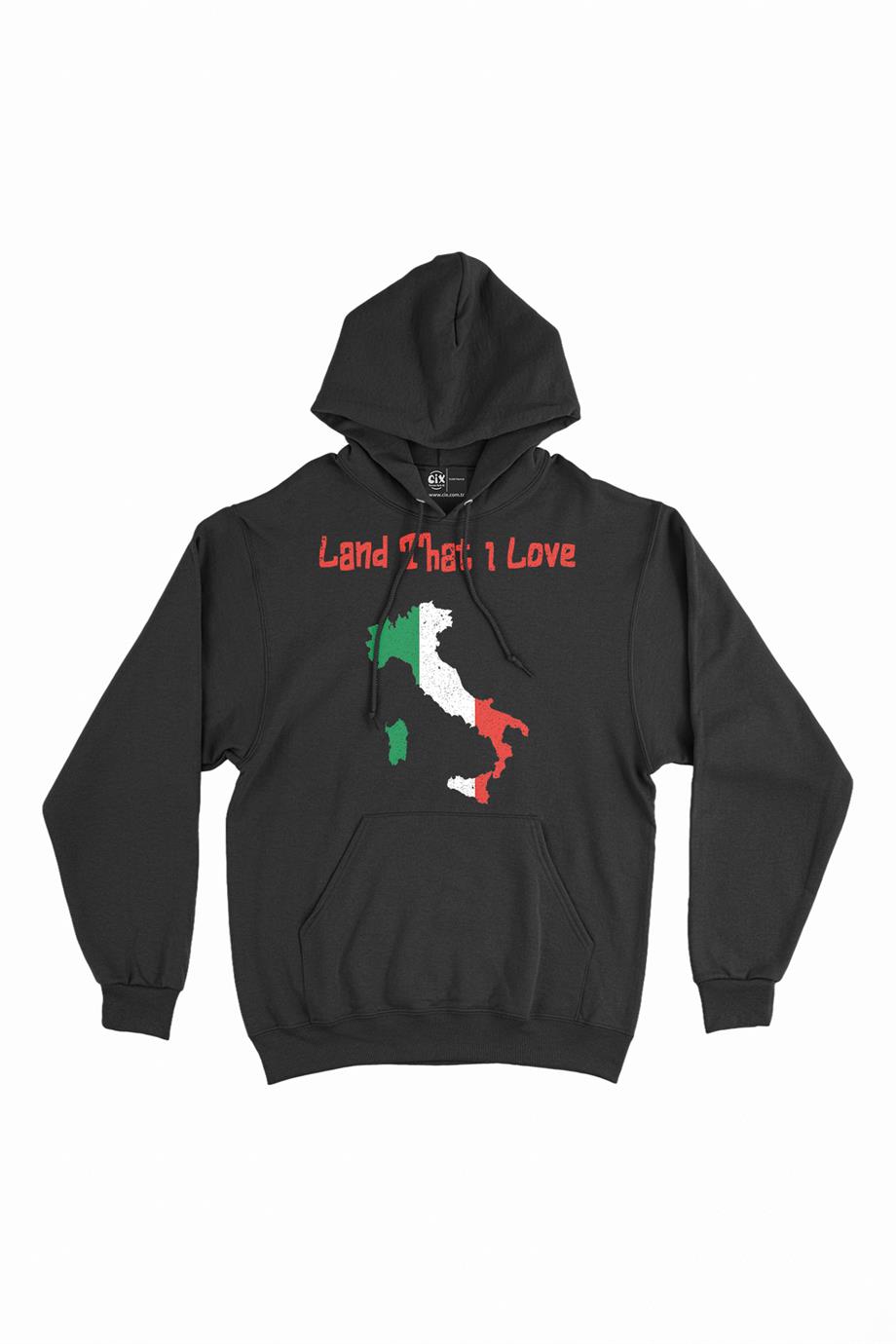Land That I Love İtalya Kapşonlu Sweatshirt Hoodie Land That I Love İtalya Kapşonlu Sweatshirt Hoodie - Ücretsiz Kargo