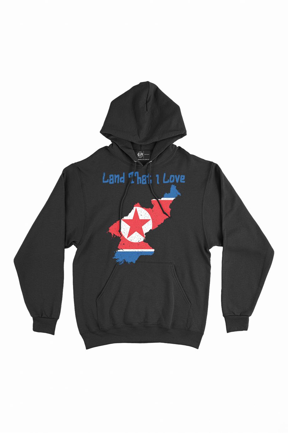 Land That I Love Kuzey Kore Kapşonlu Sweatshirt Hoodie Land That I Love Kuzey Kore Kapşonlu Sweatshirt Hoodie - Ücretsiz Kargo
