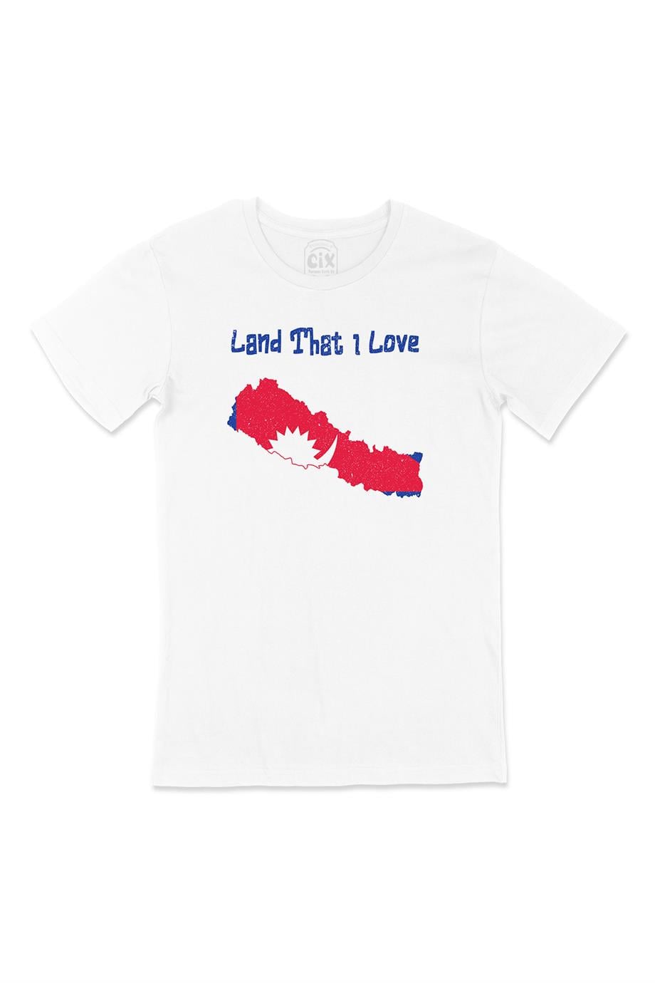 Land That I Love Nepal Beyaz Tişört