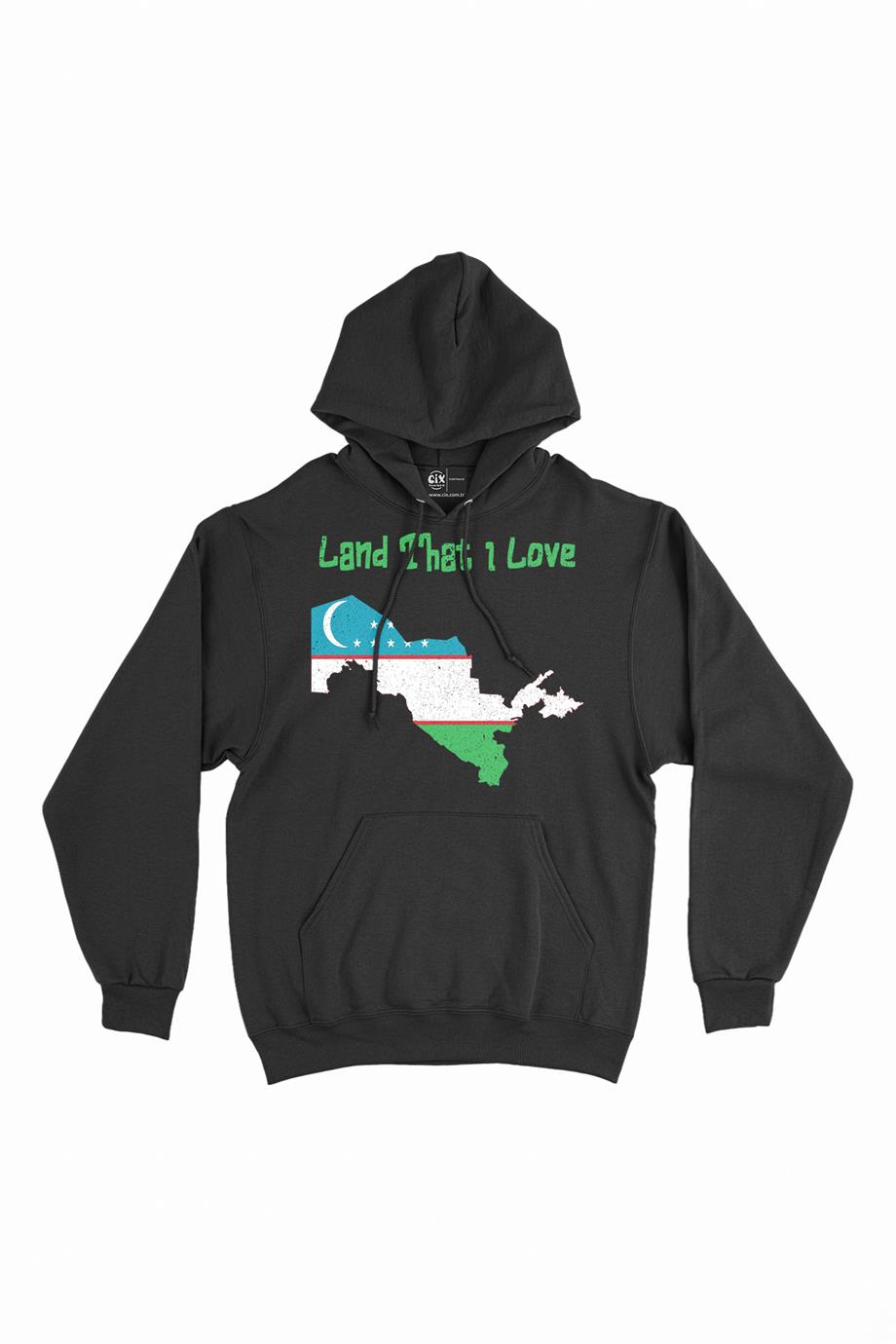 Land That I Love Özbekistan Kapşonlu Sweatshirt Hoodie Land That I Love Özbekistan Kapşonlu Sweatshirt Hoodie - Ücretsiz Kargo