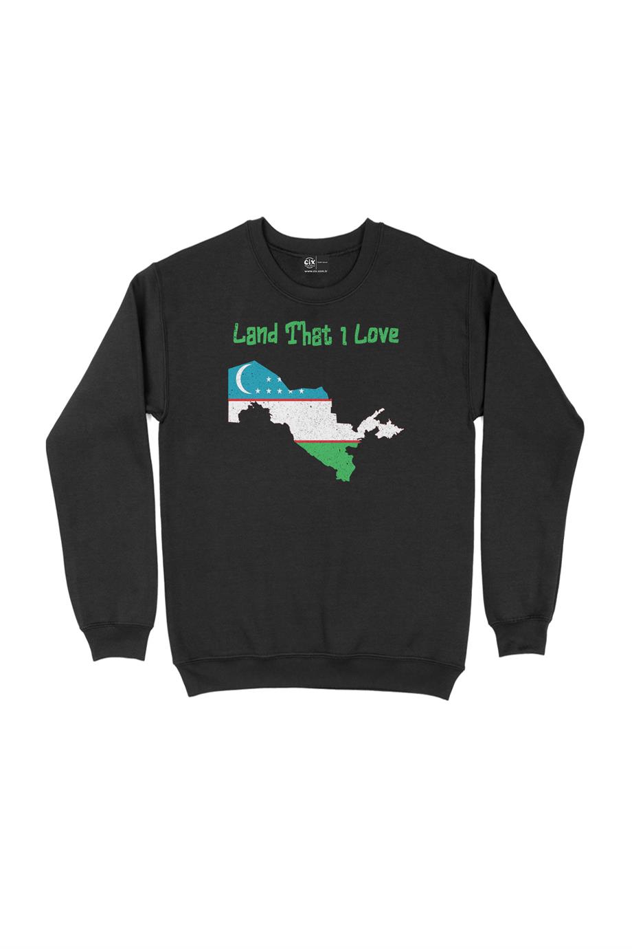 Land That I Love Özbekistan Sweatshirt Land That I Love Özbekistan Sweatshirt - Ücretsiz Kargo
