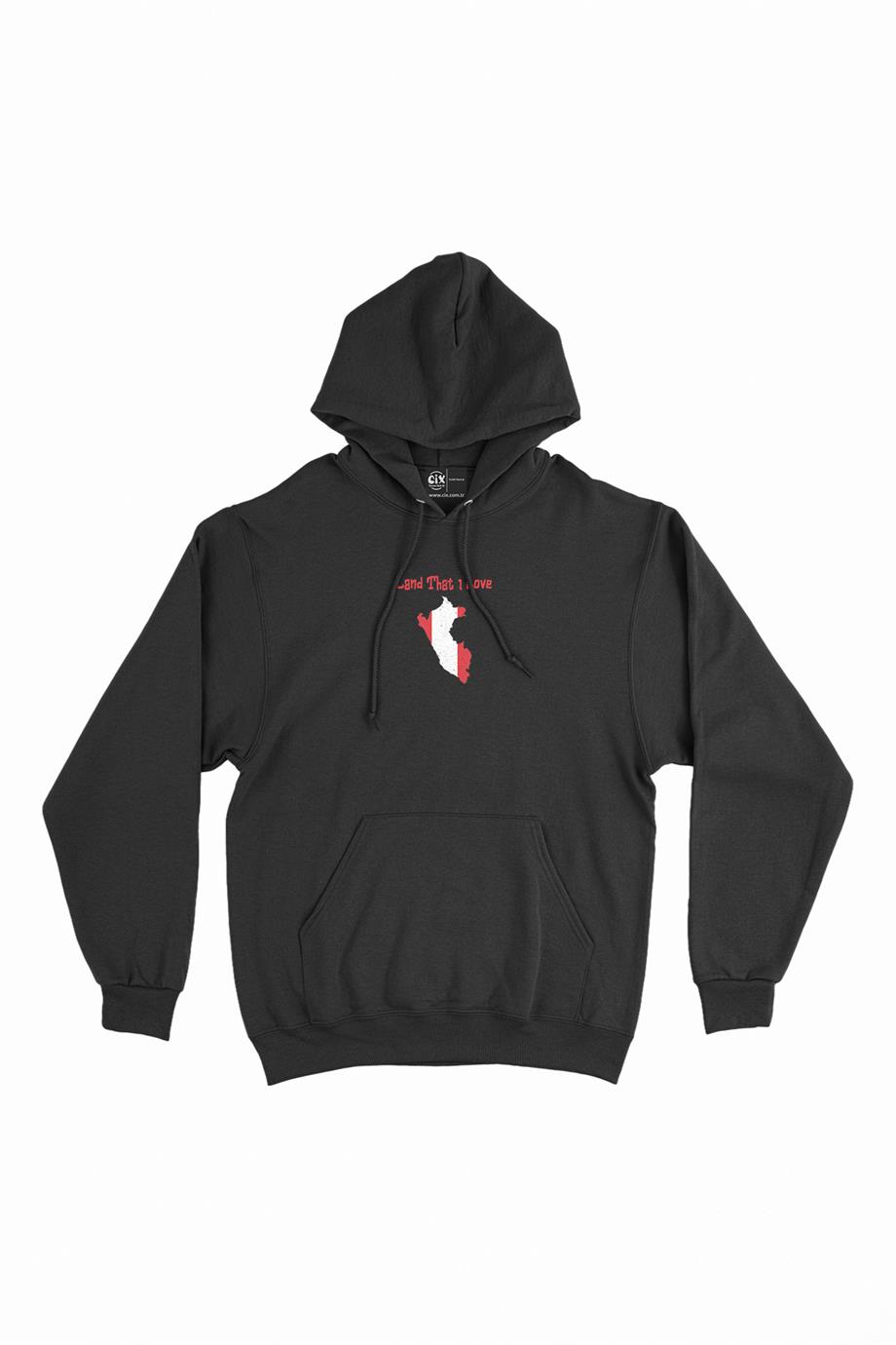 Land That I Love Peru Minimal Kapşonlu Sweatshirt Hoodie Land That I Love Peru Minimal Kapşonlu Sweatshirt Hoodie - Ücretsiz Kargo