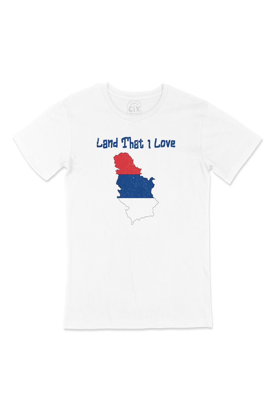 Land That I Love Sırbistan Beyaz Tişört