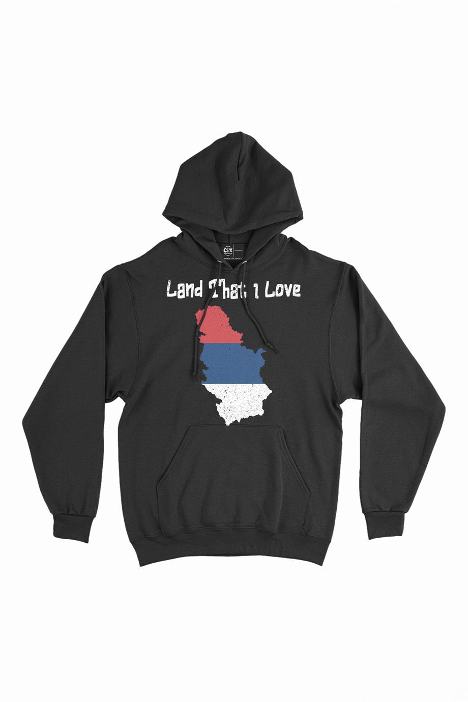 Land That I Love Sırbistan Kapşonlu Sweatshirt Hoodie Land That I Love Sırbistan Kapşonlu Sweatshirt Hoodie - Ücretsiz Kargo