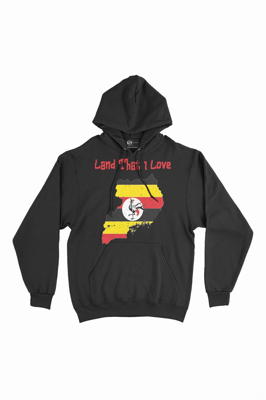 Land That I Love Uganda Kapşonlu Sweatshirt Hoodie Land That I Love Uganda Kapşonlu Sweatshirt Hoodie - Ücretsiz Kargo