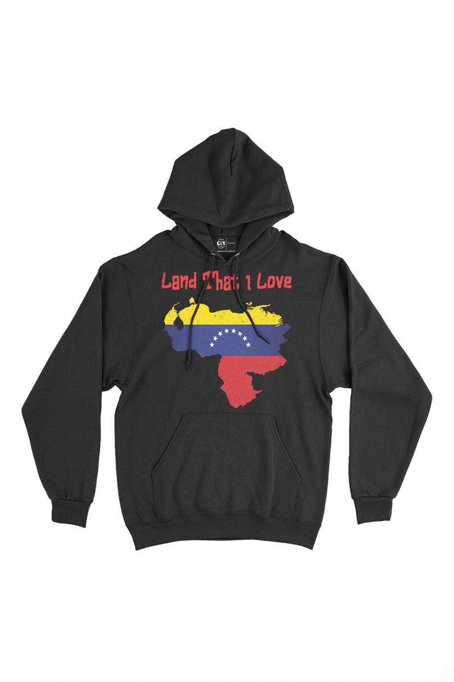 Land That I Love Venezuela Kapşonlu Sweatshirt Hoodie Land That I Love Venezuela Kapşonlu Sweatshirt Hoodie - Ücretsiz Kargo