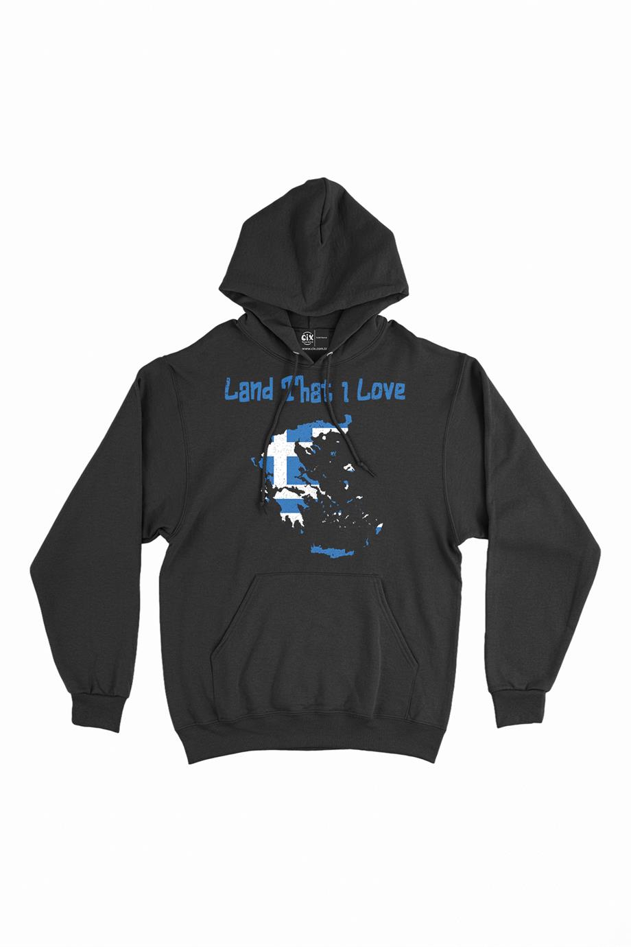Land That I Love Yunanistan Kapşonlu Sweatshirt Hoodie Land That I Love Yunanistan Kapşonlu Sweatshirt Hoodie - Ücretsiz Kargo