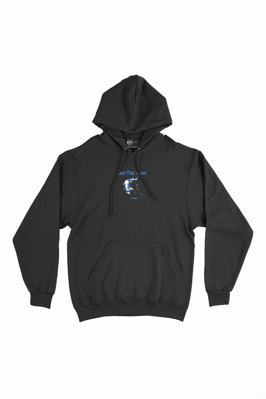 Land That I Love Yunanistan Minimal Kapşonlu Sweatshirt Hoodie Land That I Love Yunanistan Minimal Kapşonlu Sweatshirt Hoodie - Ücretsiz Kargo