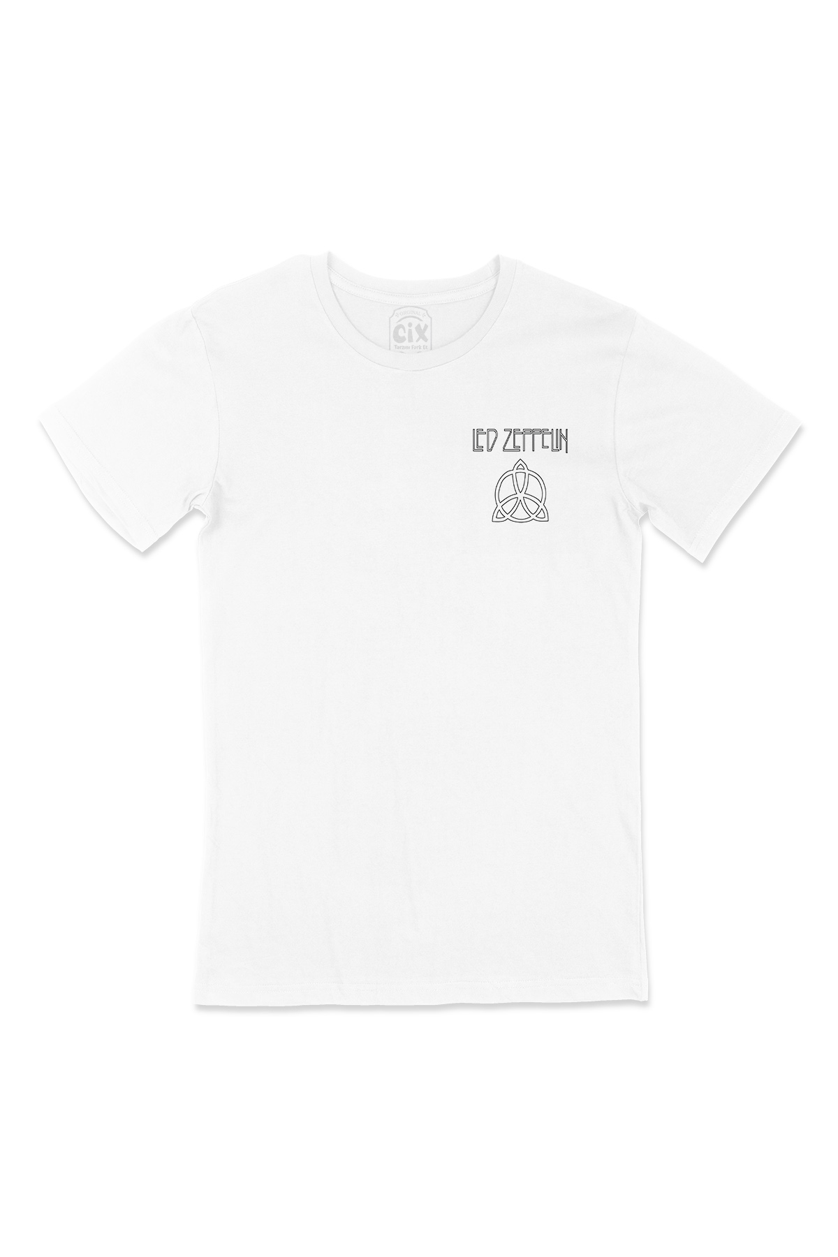 Led Zeppelin Paul Joness Cep Logo Tasarımlı Beyaz Tişört