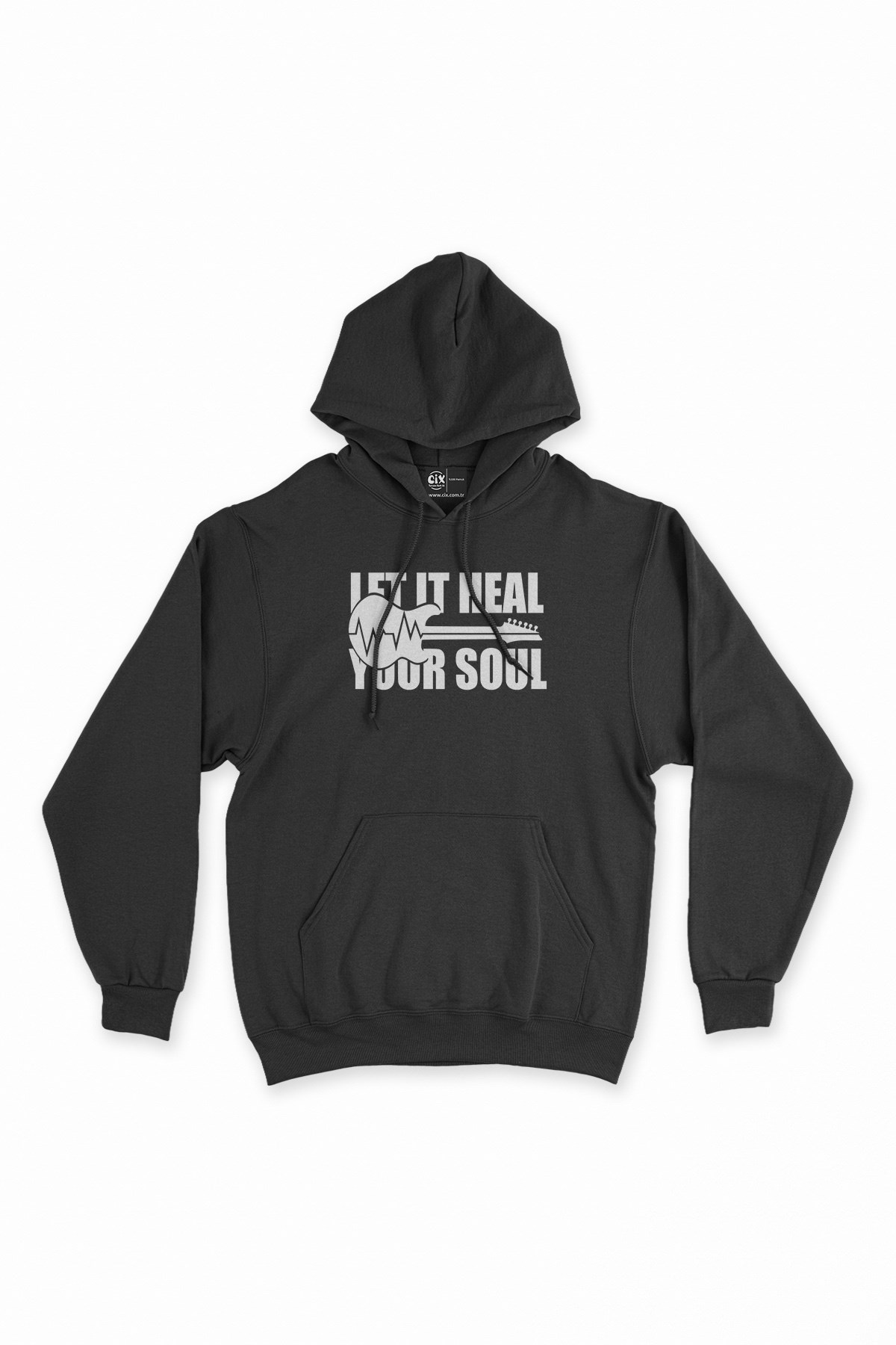 Let It Heal Your Soul Siyah Kapşonlu Sweatshirt Hoodie