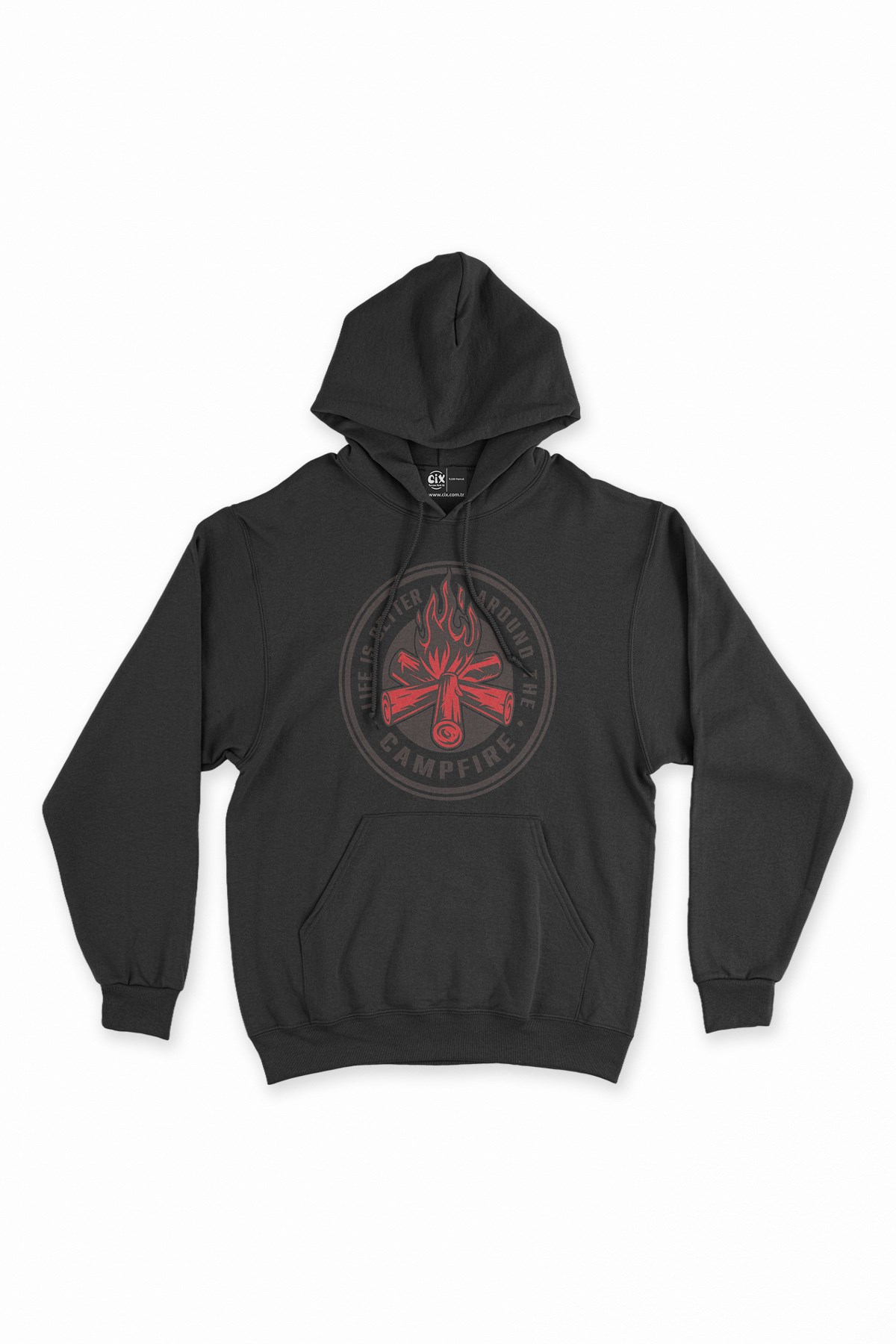 Life Is Better Siyah Kapşonlu Sweatshirt Hoodie