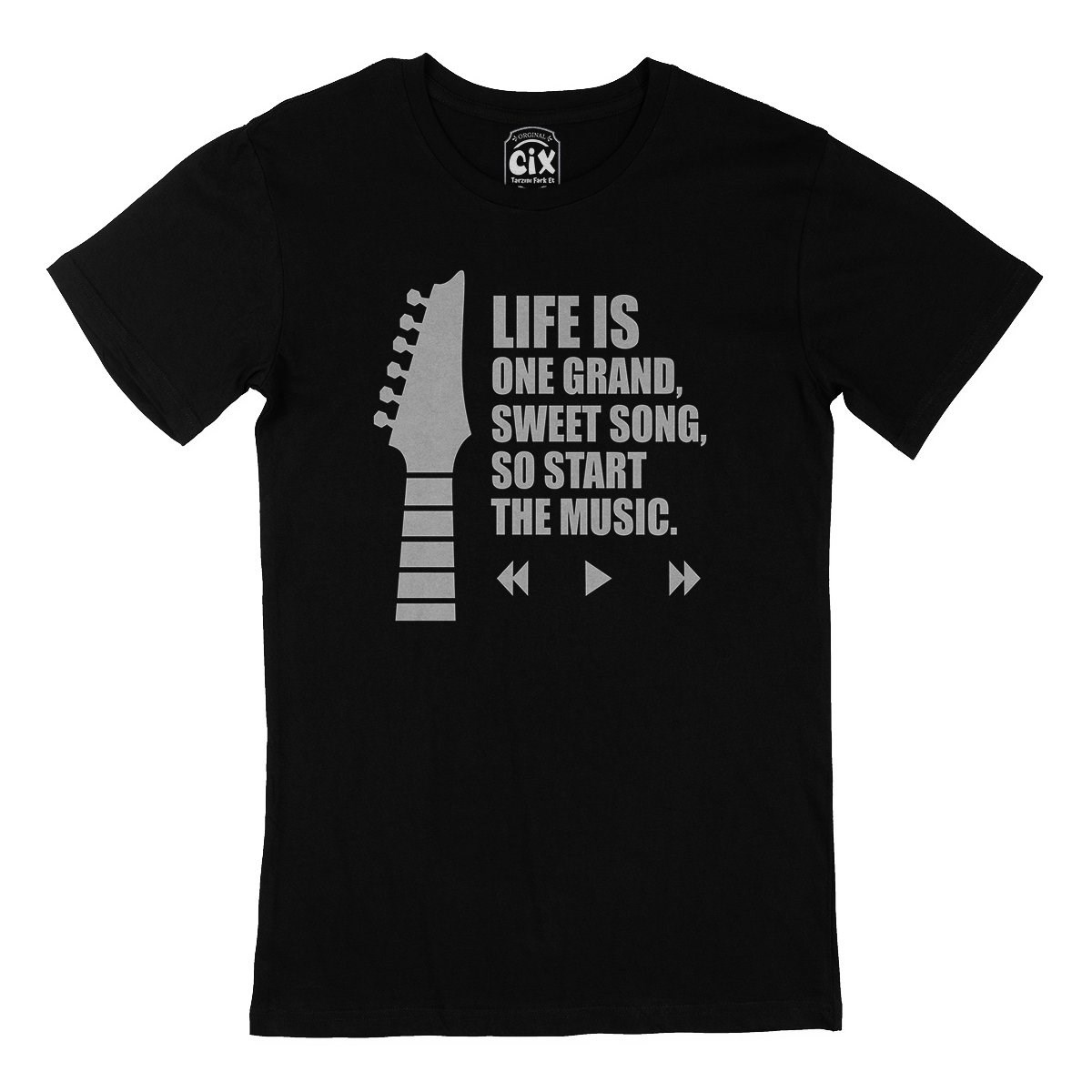 Life Is One Grand Siyah Tişört