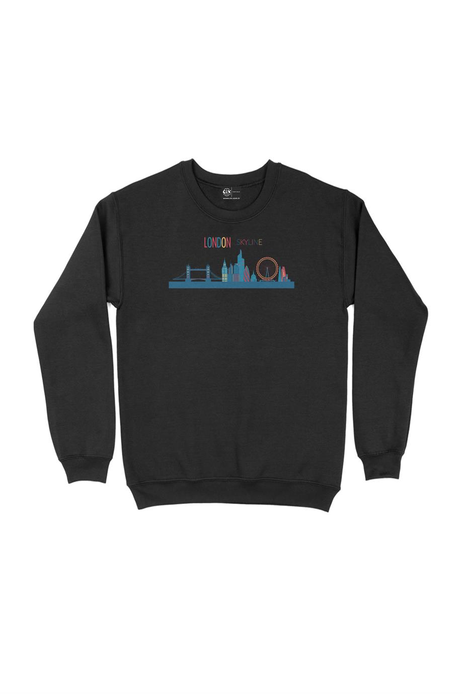 London Londra Skyline Renkli Sweatshirt London Londra Skyline Renkli Sweatshirt - Ücretsiz Kargo