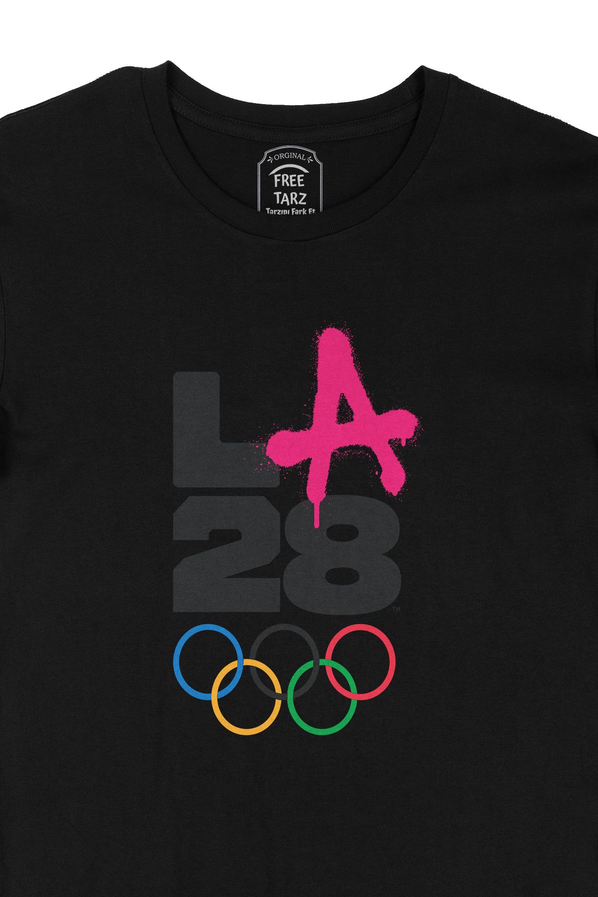 Los Angeles 2028 Olimpiyat Büyük Baskılı Siyah Tişört Los Angeles 2028 Olimpiyat Büyük Baskılı Siyah Tişört - Ücretsiz Kargo