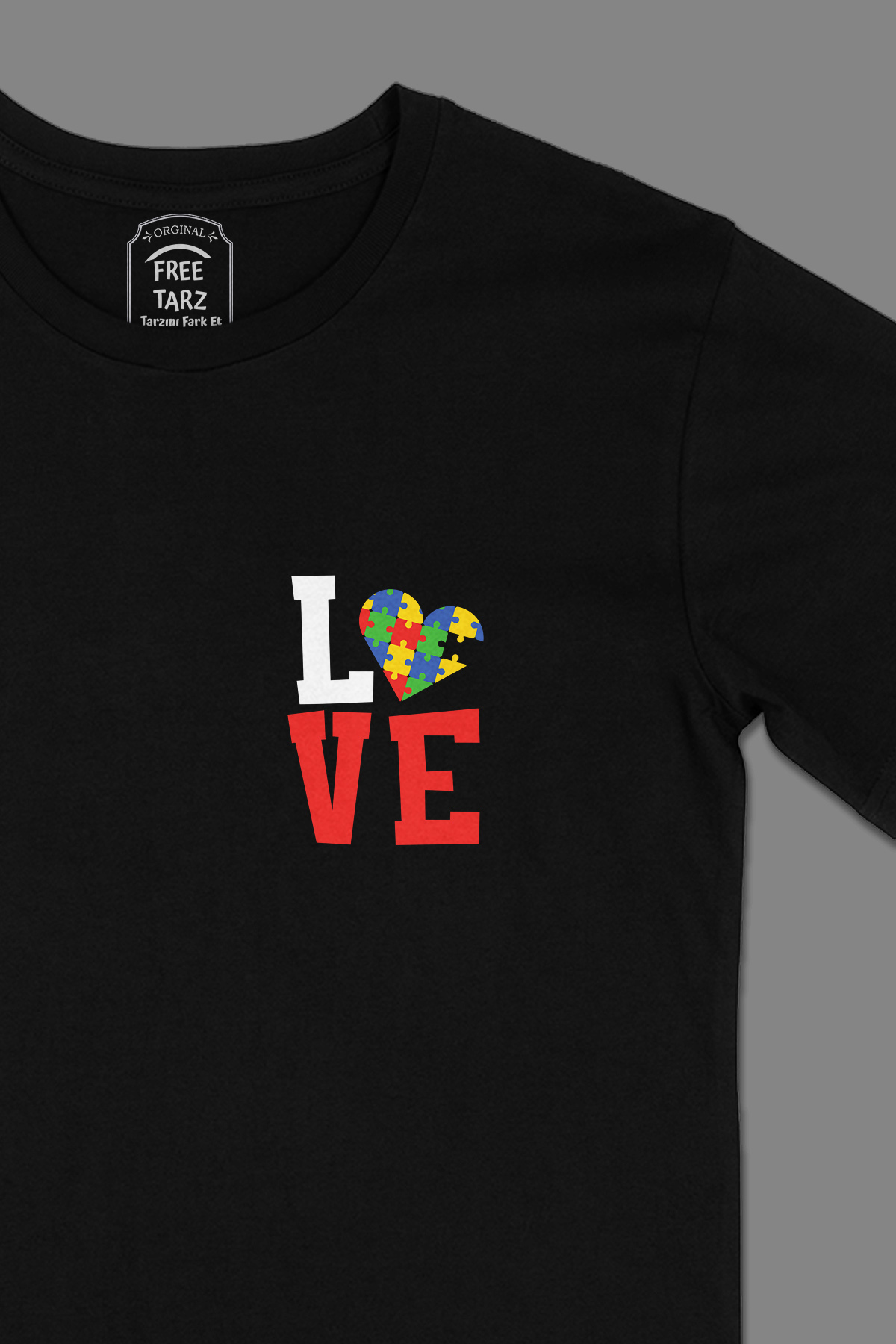 Love Otizm 2 Nisan Cep Tasarımlı Siyah Tişört Love Otizm 2 Nisan Cep Tasarımlı Siyah Tişört - Ücretsiz Kargo
