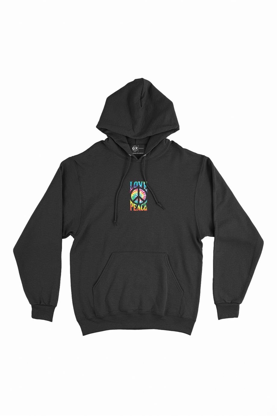Love Peace Barış  Minimal Kapşonlu Sweatshirt Hoodie Love Peace Barış  Minimal Kapşonlu Sweatshirt Hoodie - Ücretsiz Kargo