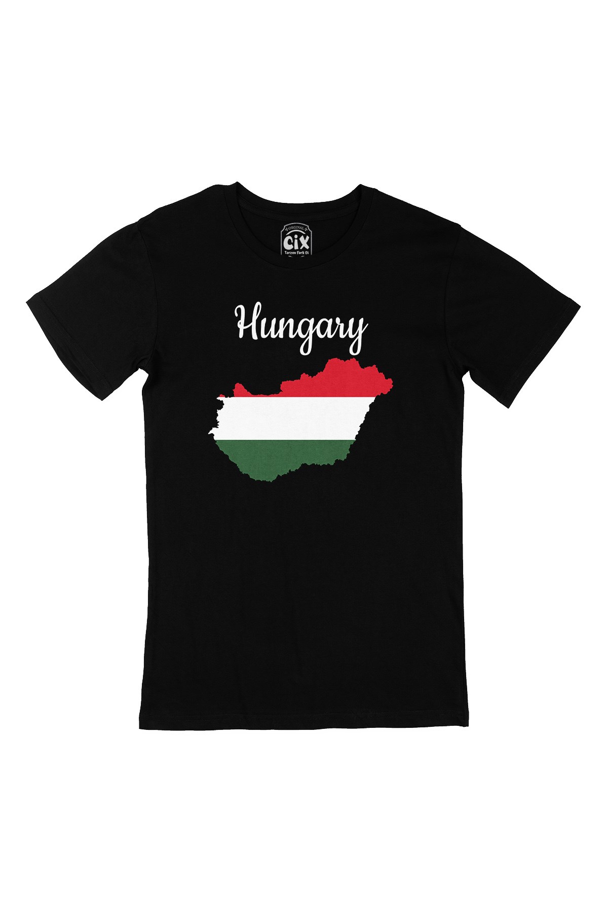 Maceristan Haritalı ve Bayraklı Siyah Tişört