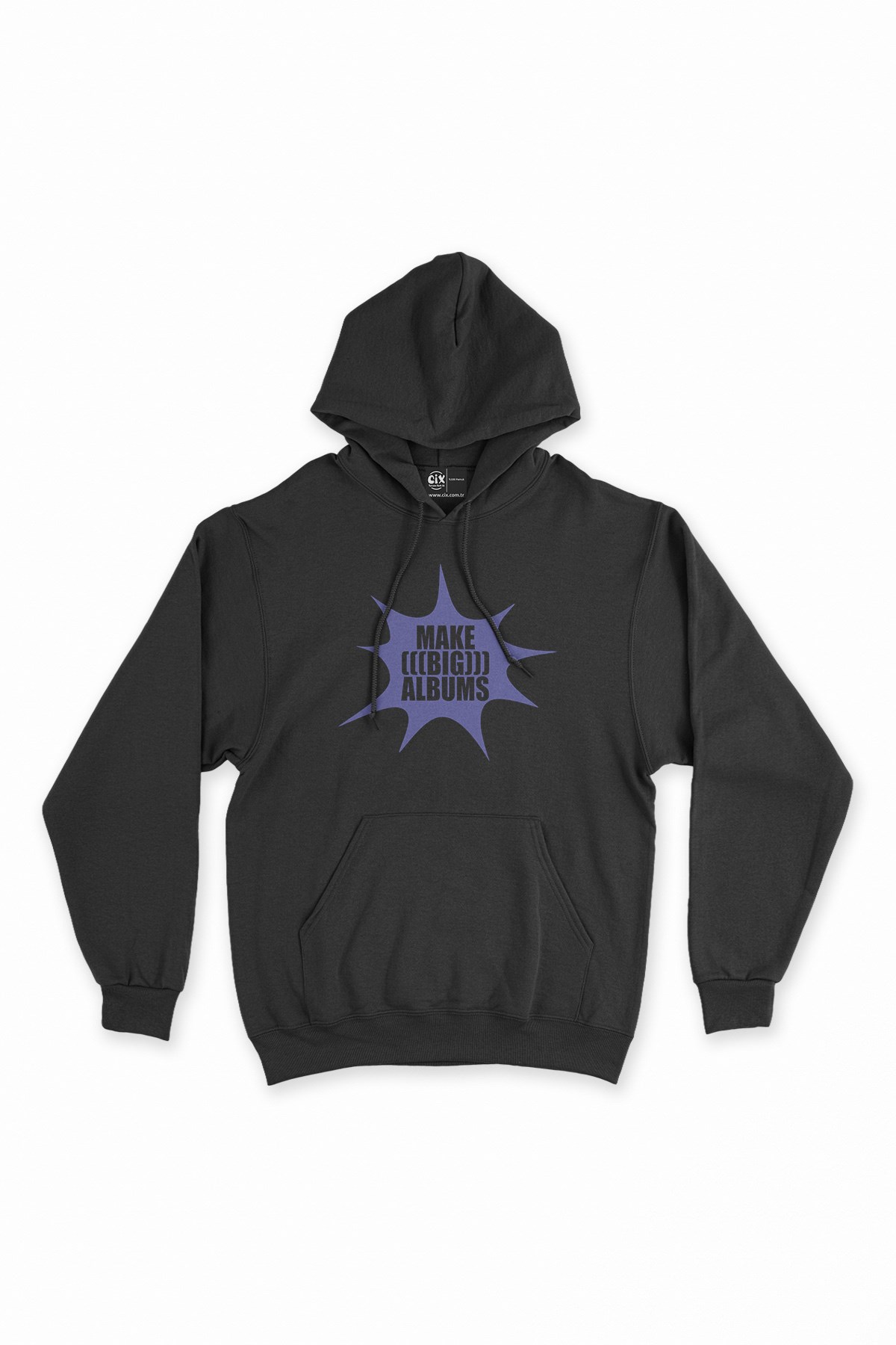 Make Big Albums Siyah Kapşonlu Sweatshirt Hoodie