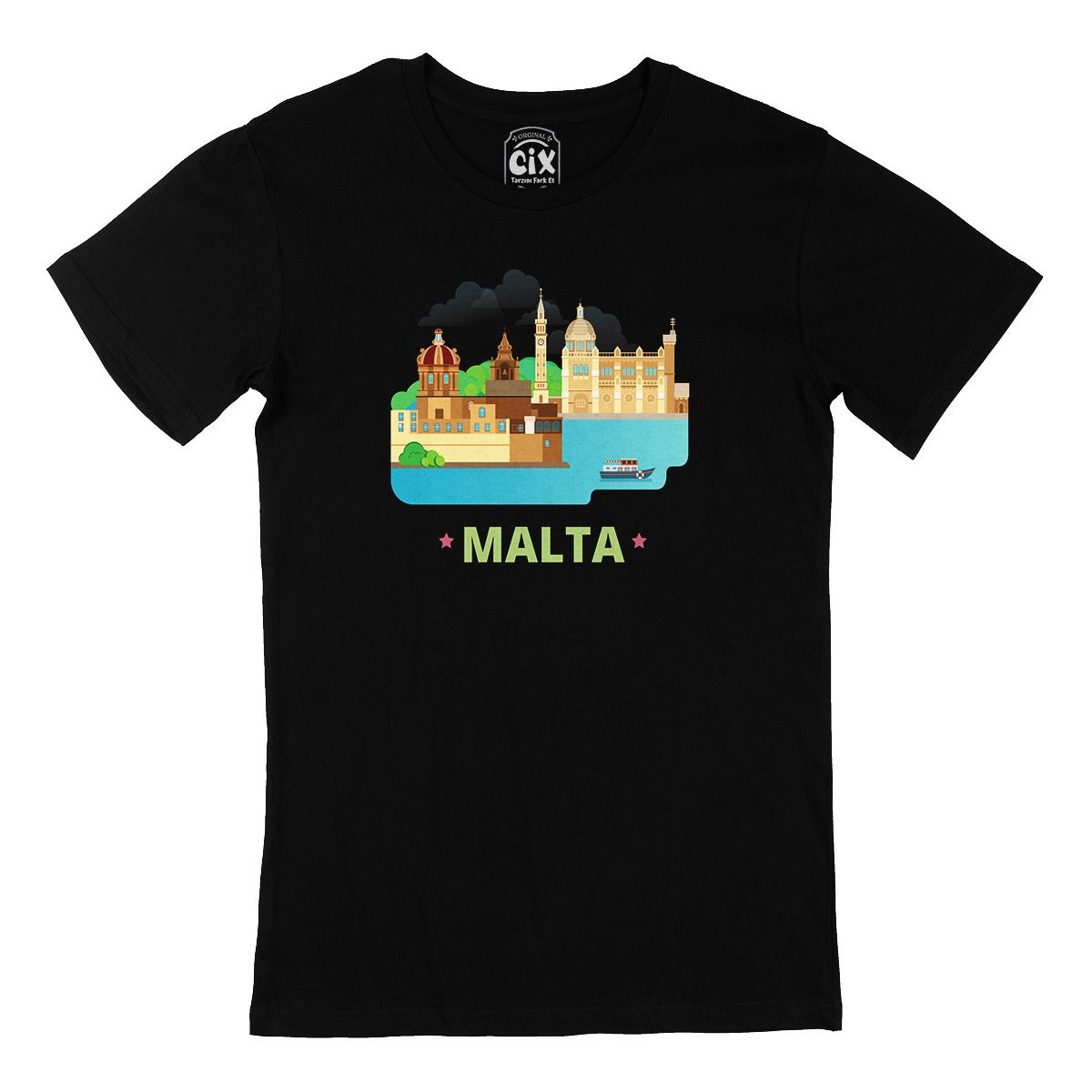 Malta Siyah Tişört