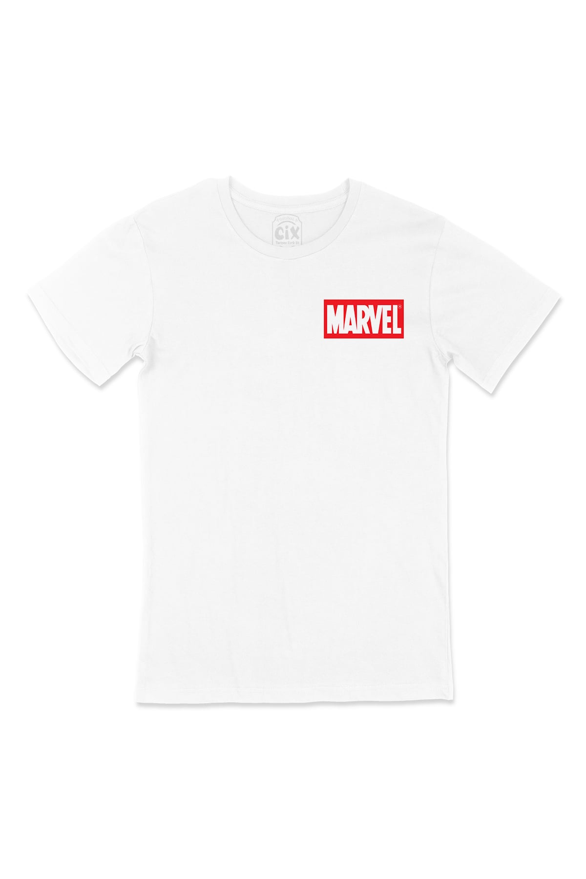 Marvel Cep Logo Tasarımlı Beyaz Tişört
