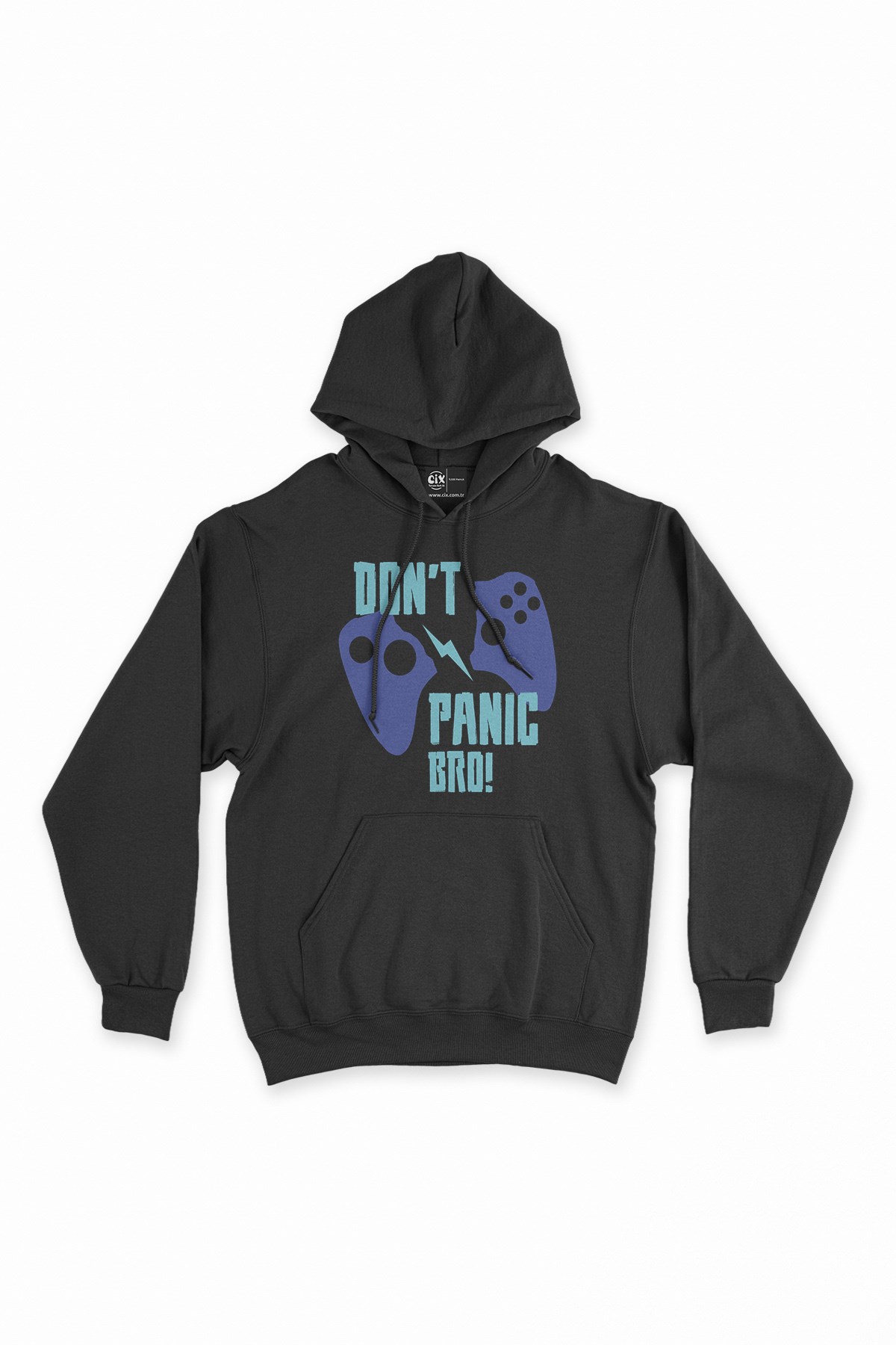 Mavi Don't Panic Bro Siyah Kapşonlu Sweatshirt Hoodie