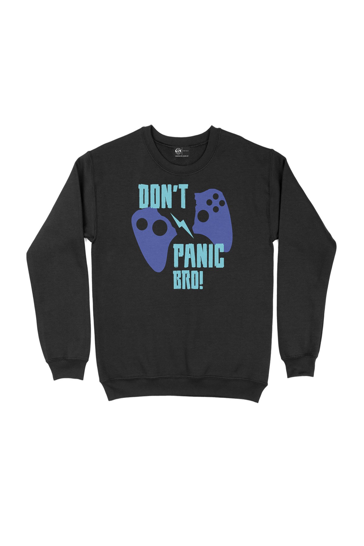 Mavi Don't Panic Bro Siyah Sweatshirt