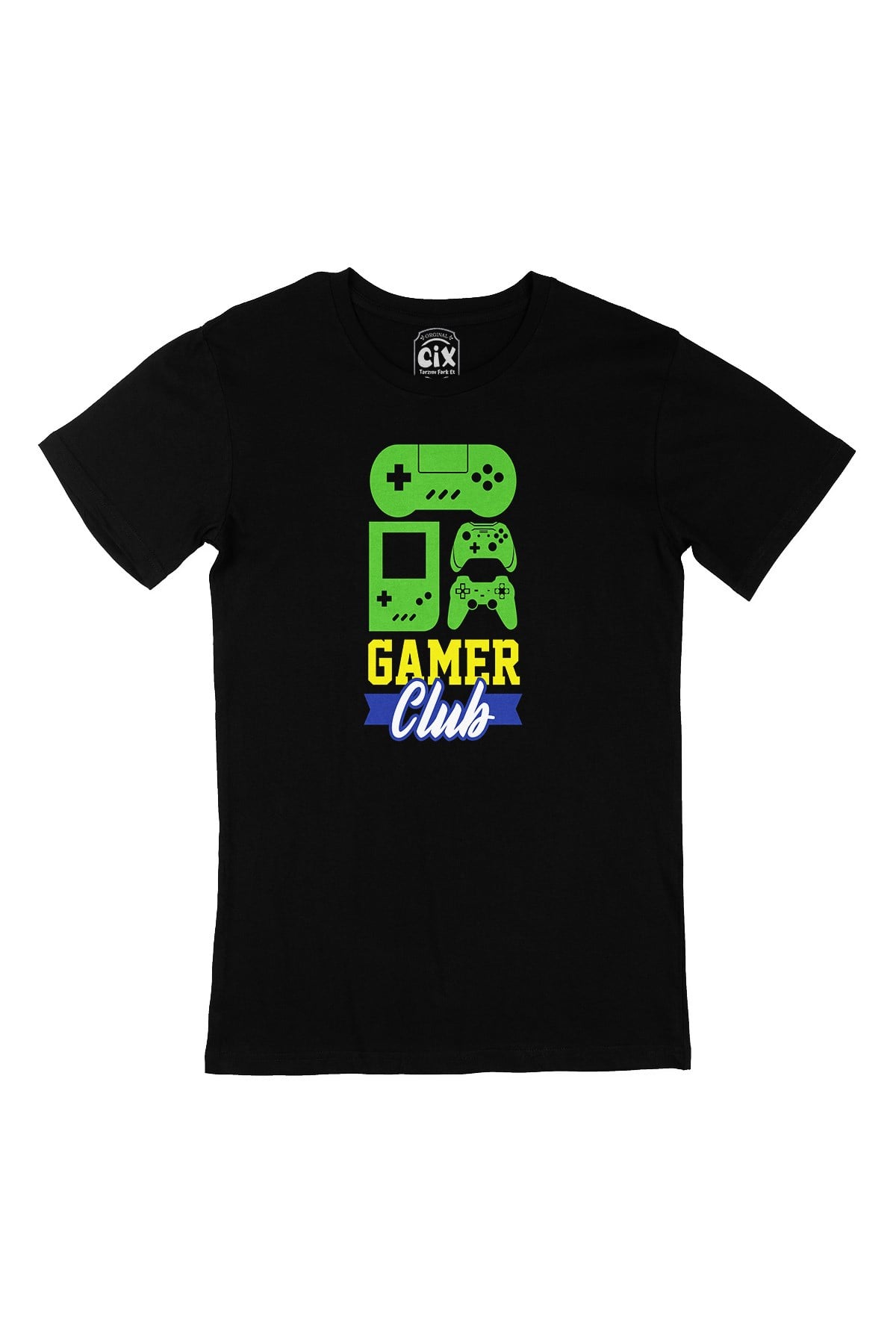 Mavi Gamer Club Siyah Tişört