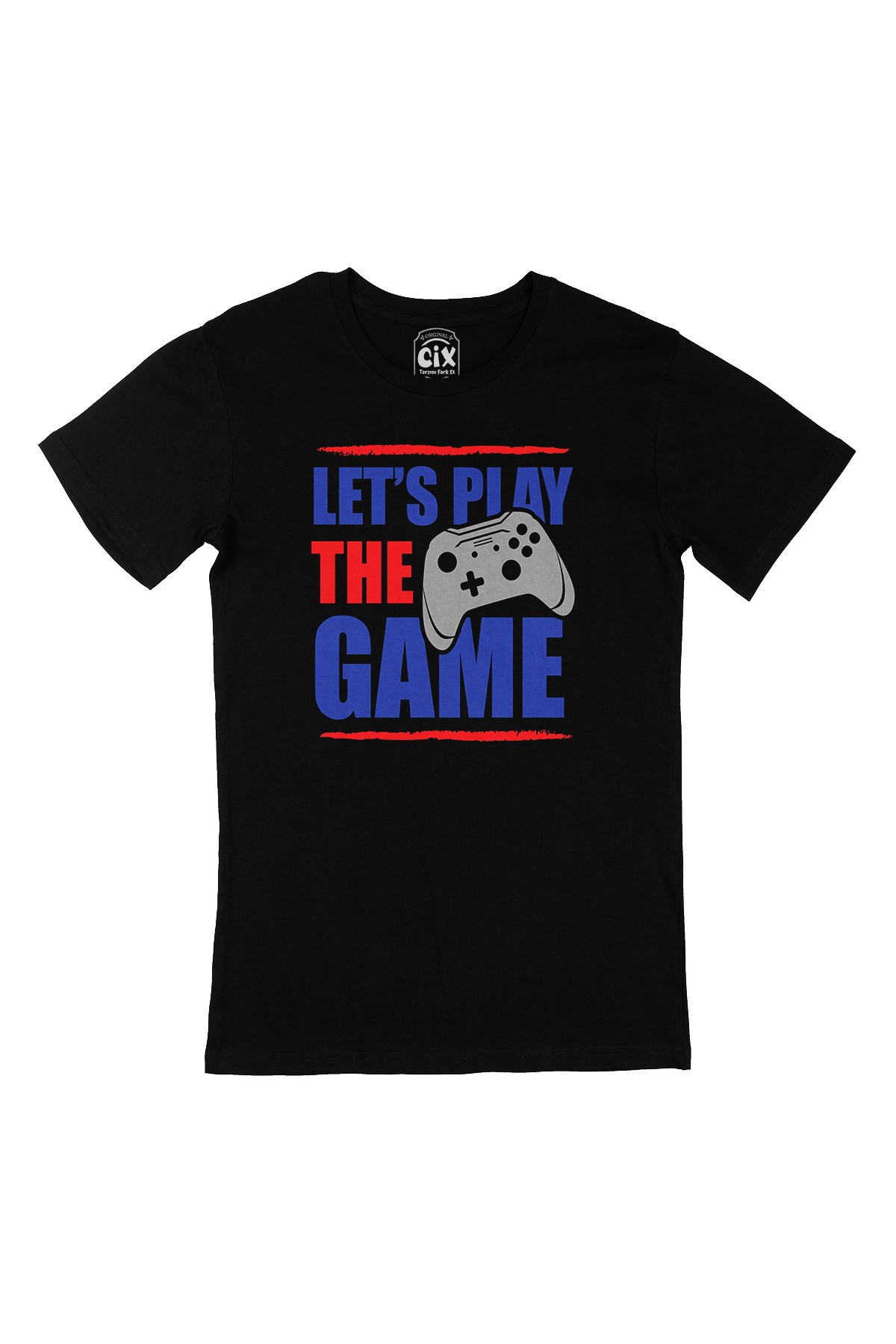 Mavi Lets Play The Game Siyah Tişört