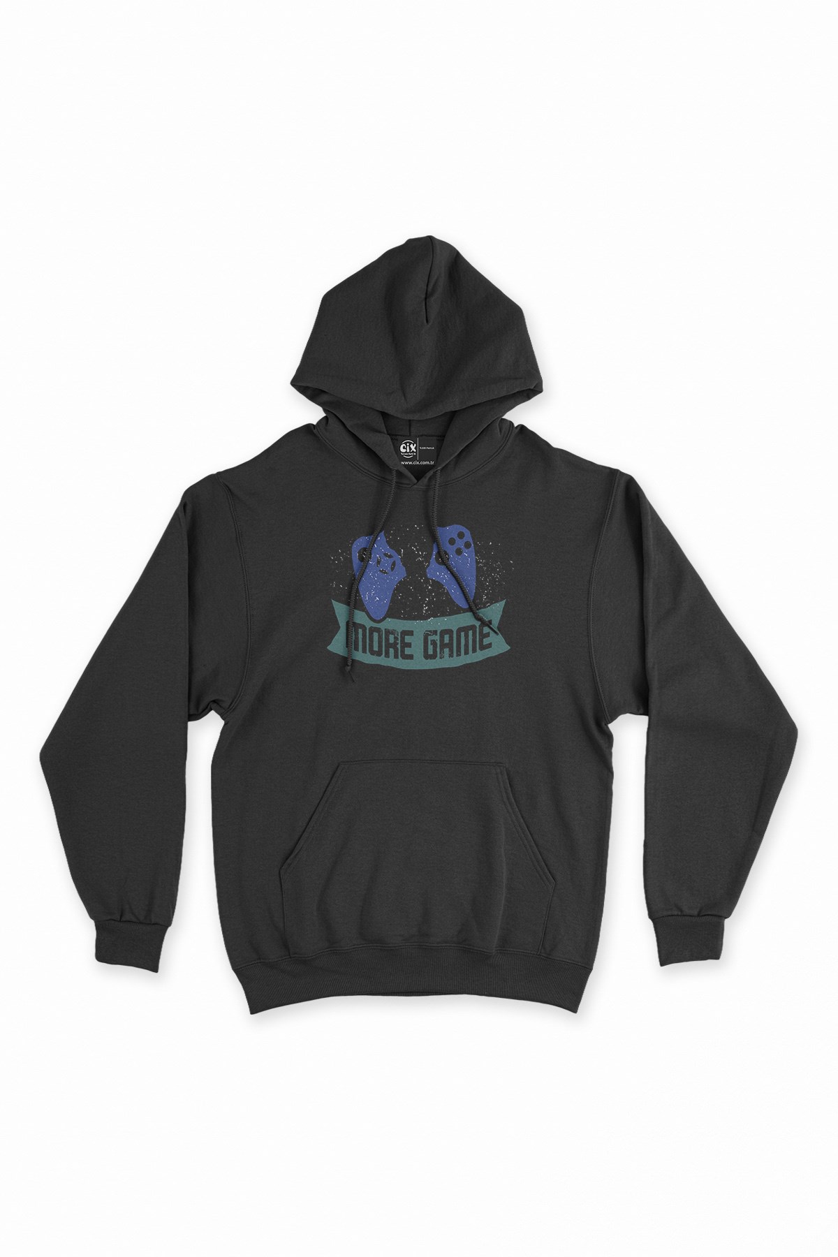 Mavi More Game Siyah Kapşonlu Sweatshirt Hoodie