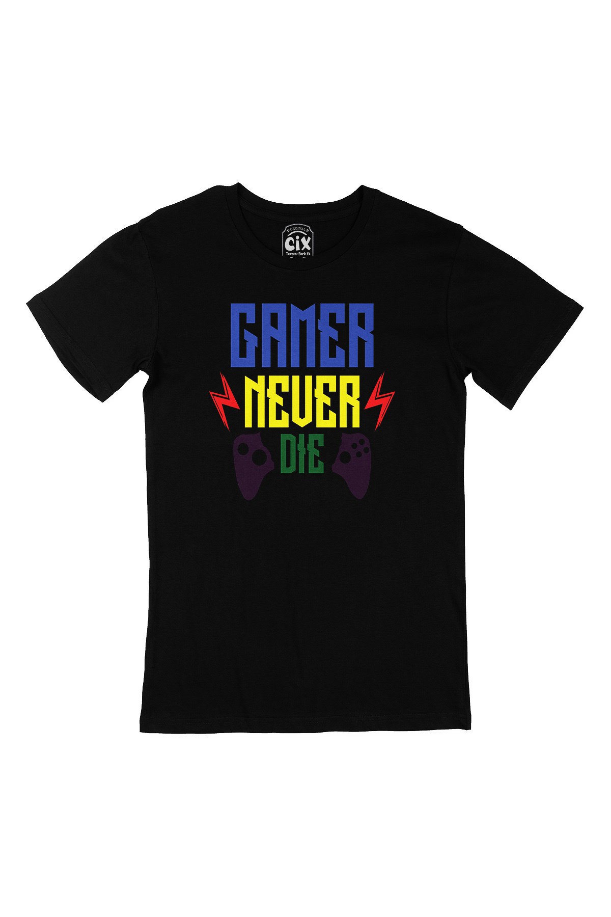 Mavii Gamer Never Die Siyah Tişört