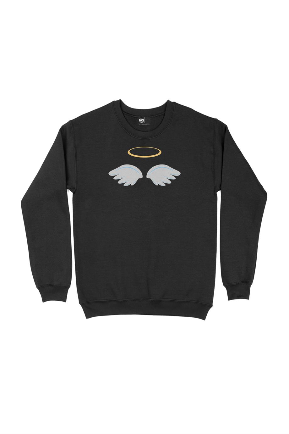 Melek Kanatlı Halka Sweatshirt Melek Kanatlı Halka Sweatshirt - Ücretsiz Kargo