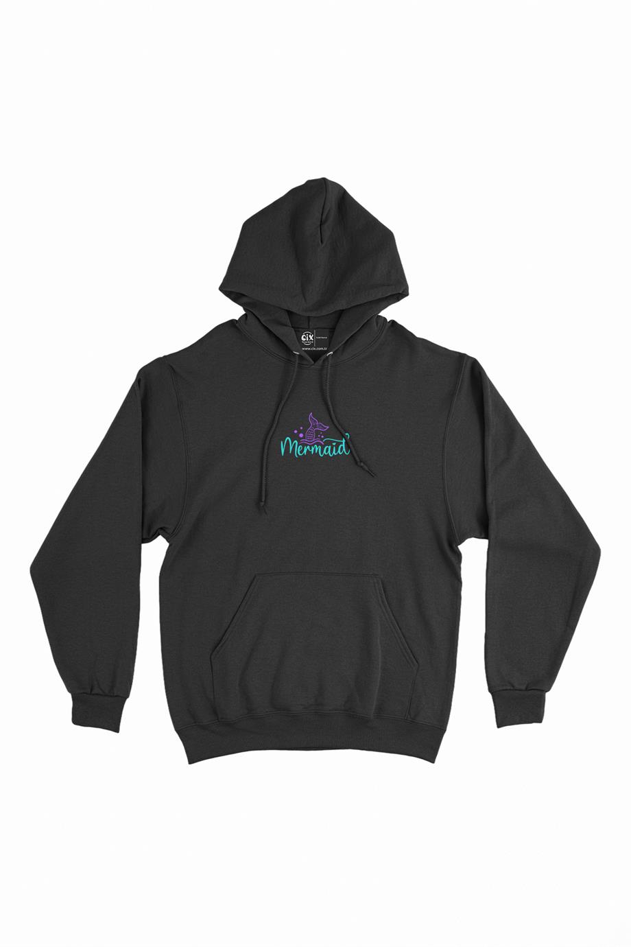 Mermaid Minimal Kapşonlu Sweatshirt Hoodie Mermaid Minimal Kapşonlu Sweatshirt Hoodie - Ücretsiz Kargo