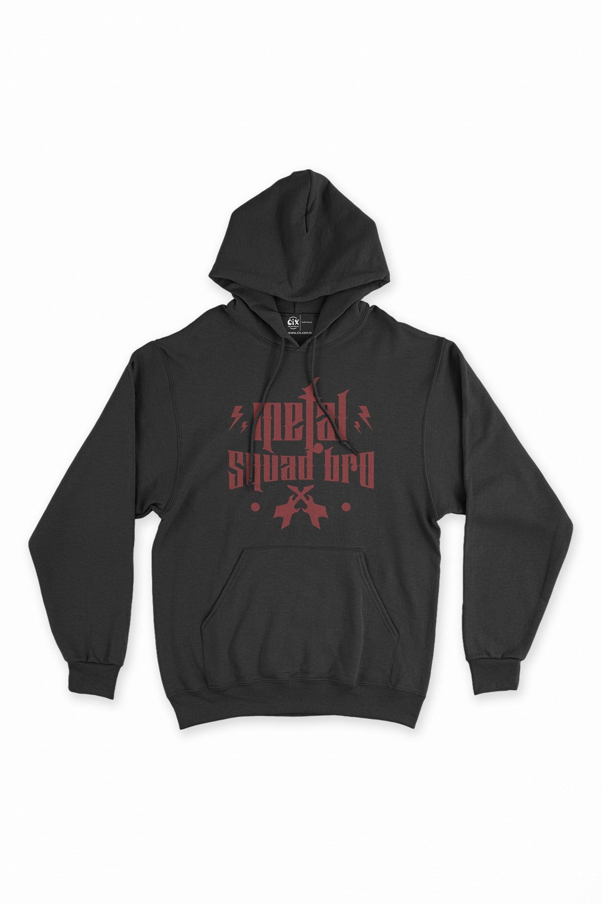 Metal Squad Bro Siyah Kapşonlu Sweatshirt Hoodie