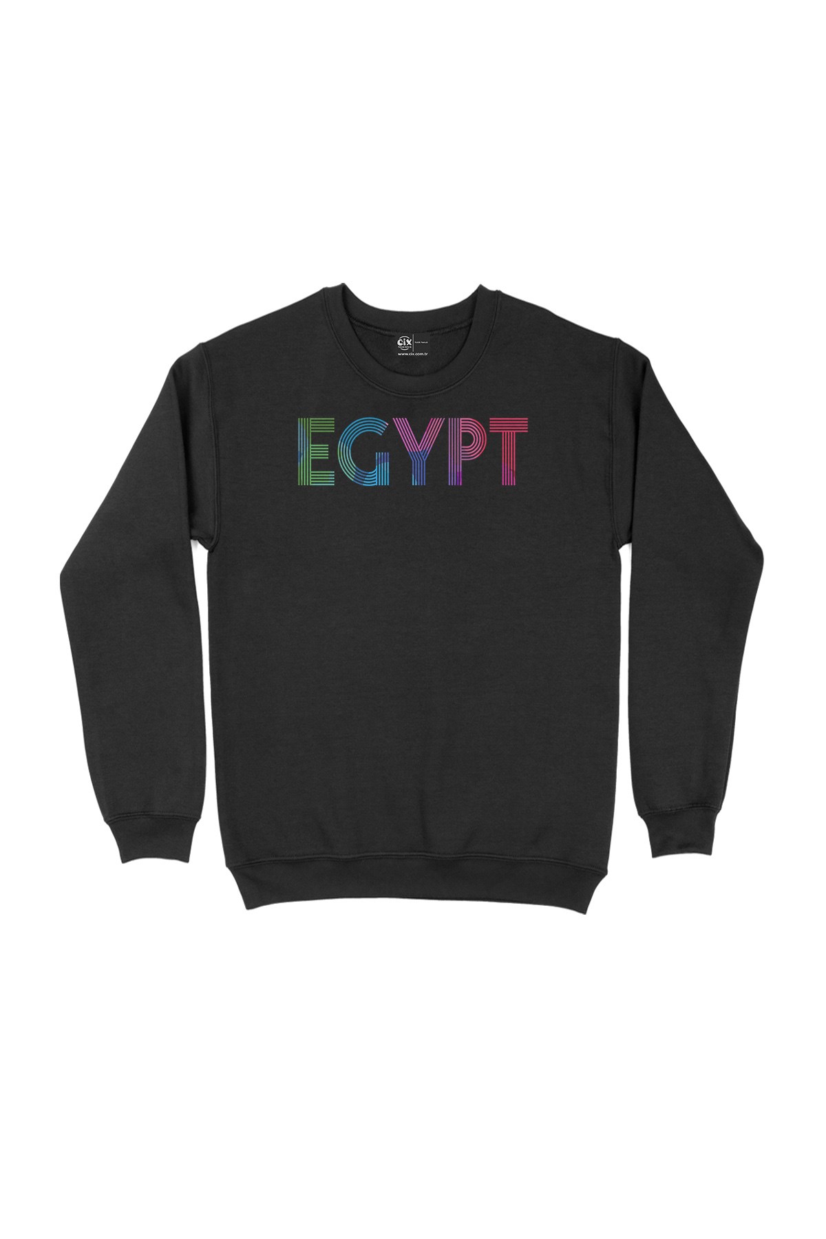 Mısır Renkli Egypt Siyah Sweatshirt